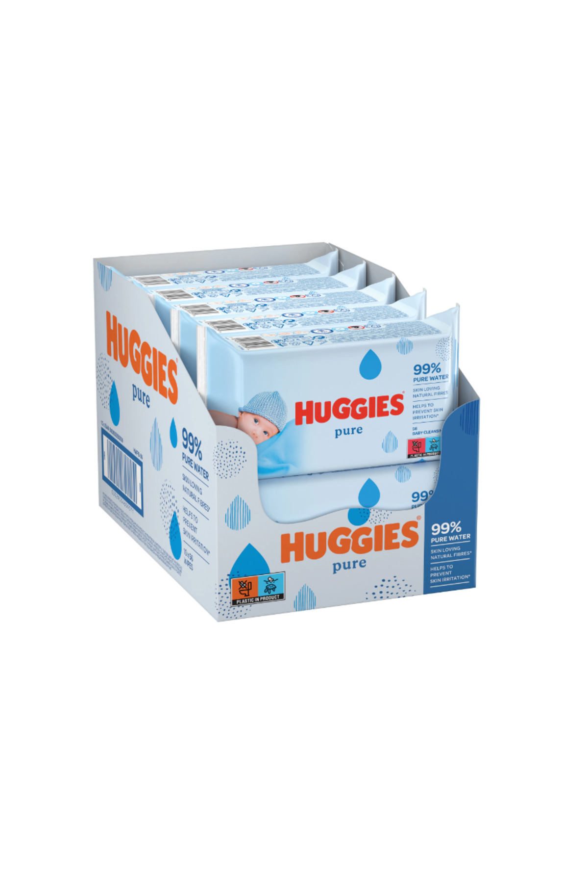 Huggies Huggies Servetele Umede Pure, 10 Pachete X 56, 560 Buc