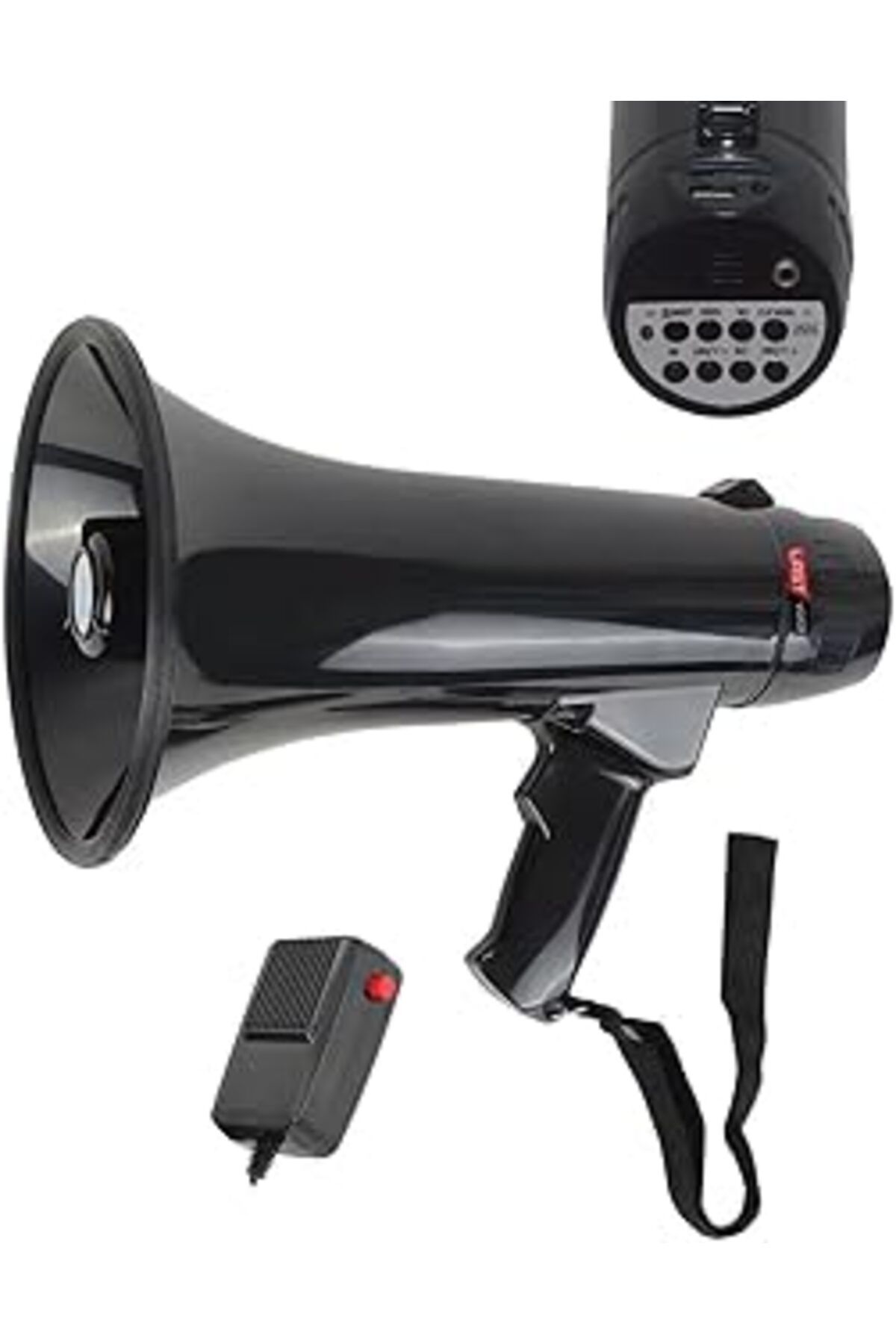 Pazarcan Lastvoice Mgf-120Usb-Bt Mayklı Askılı El Megafon 120 Watt (Şarjlı Bluetooth Usb Siren Kayıt)