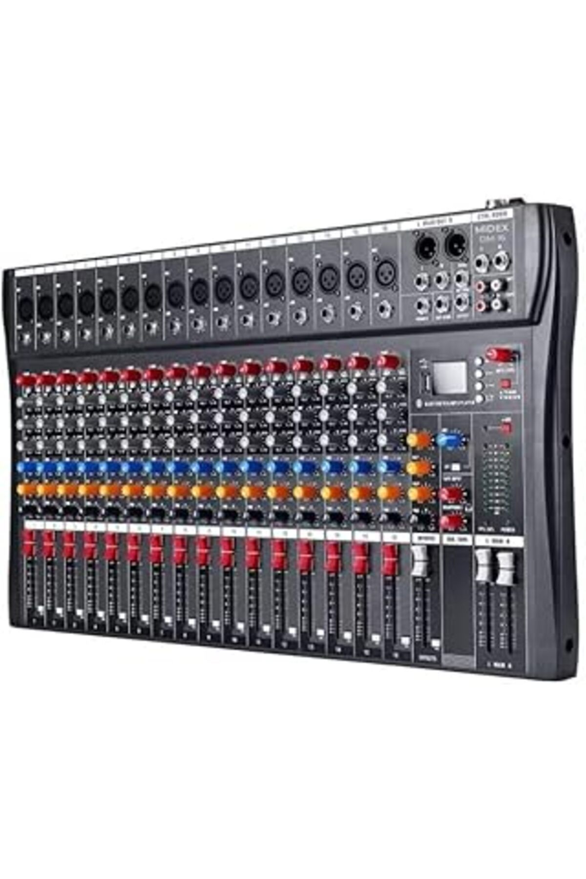 Qedii Midex Mix Dm-16 Deck Mikser 16 Kanal Ses Mikseri (BLUETOOTH USB EFEKT)