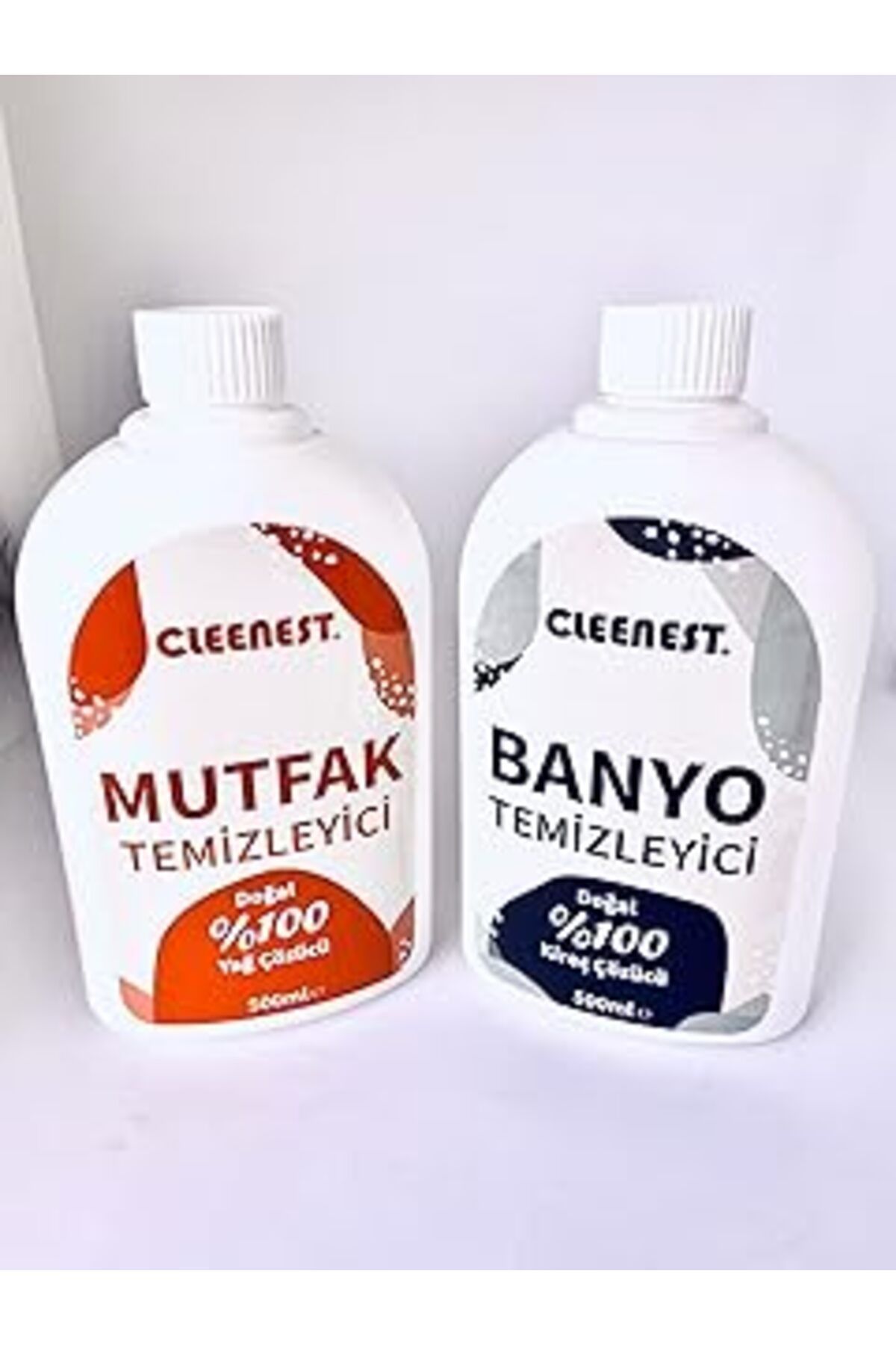 Pazarcan Cleenest 2'Li Set Banyo Ve Mutfak Temizleyiciler, 500Ml, Doğal Formüllü 2 Sprey Başlığıyla Beraber