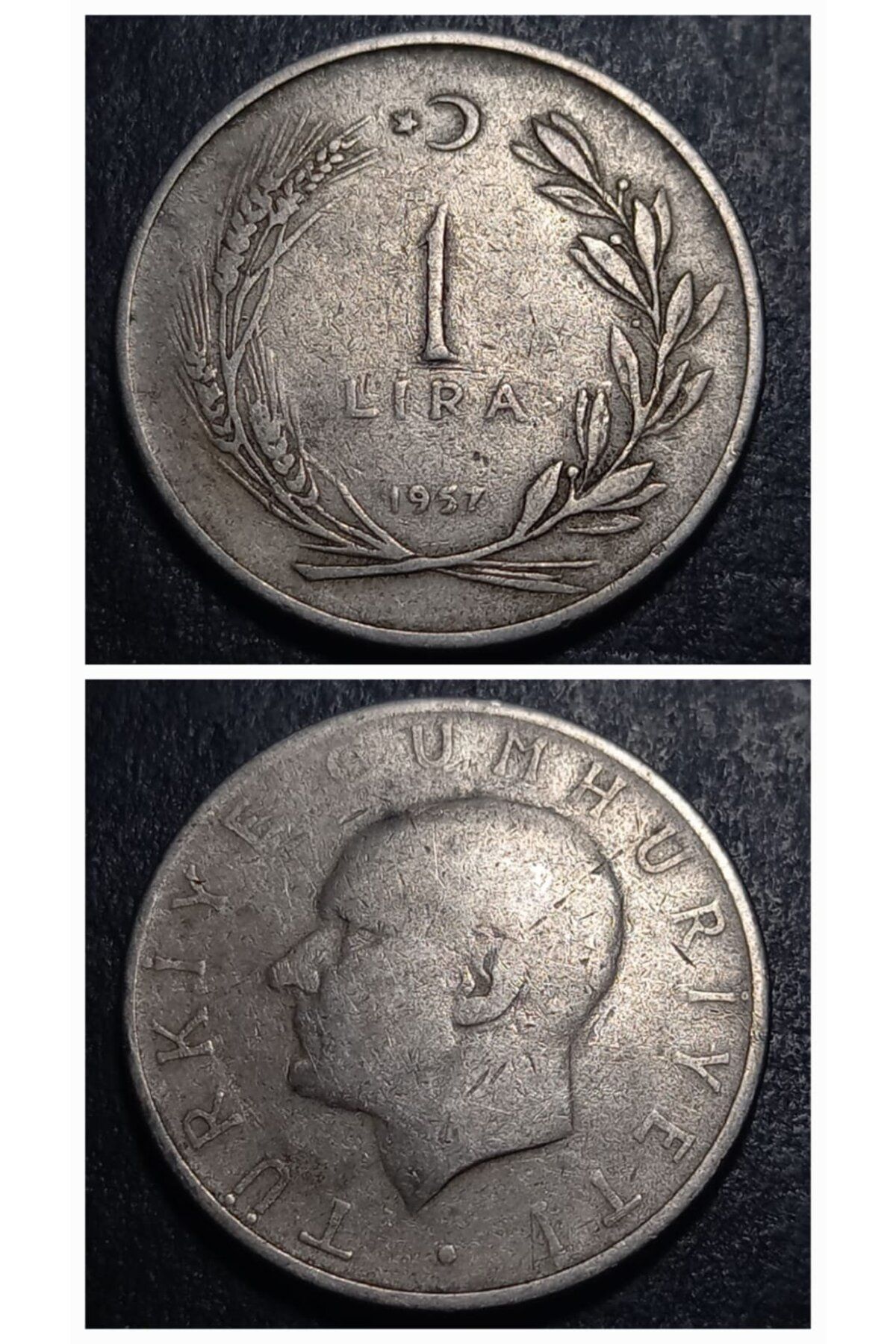escoines koleksiyon 399636860aad3682dd 1957 Menderes 1Lira Haliye Eski Madeni Para