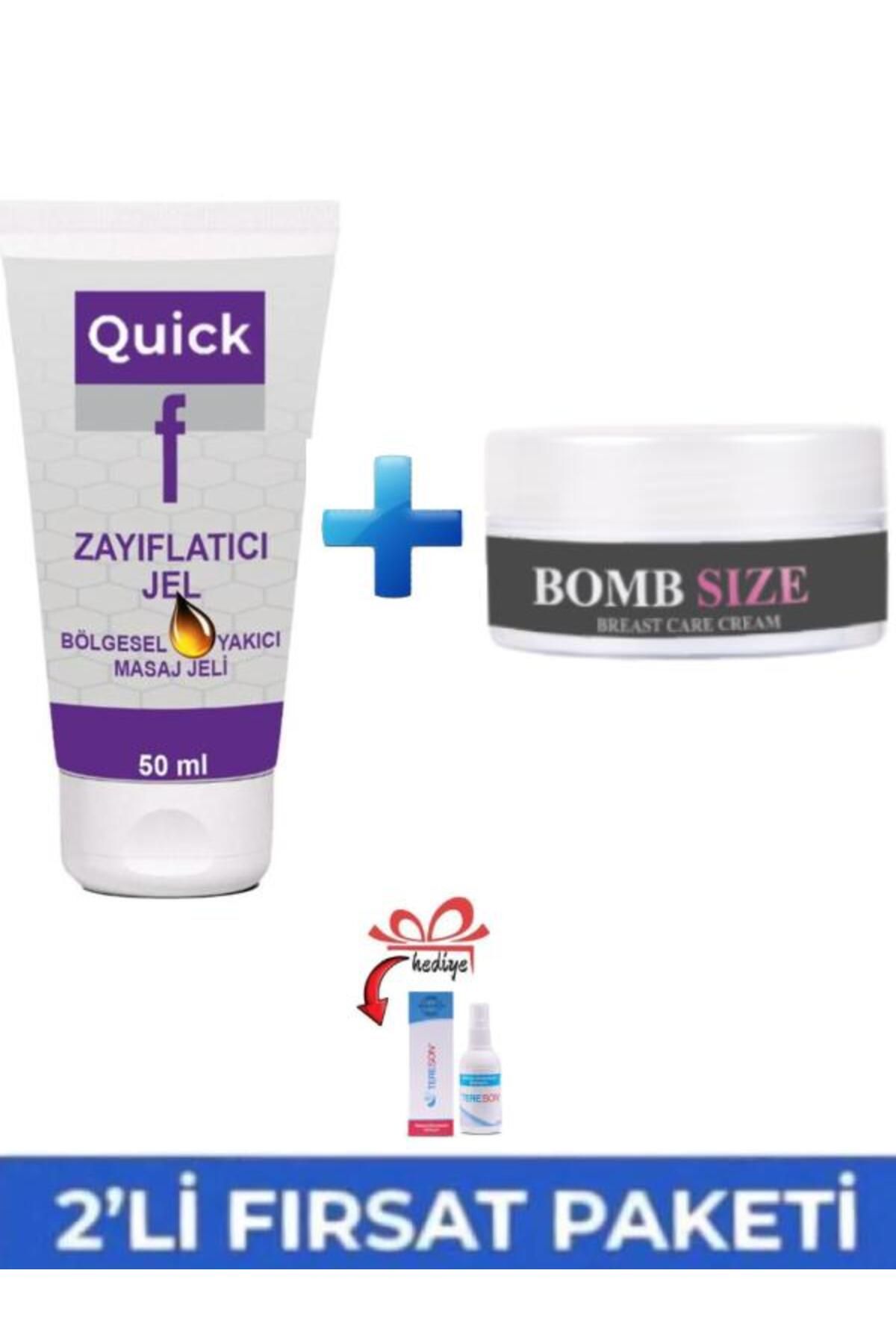 Kişisel ECZA Quick İncelmenize Bölgesel Jel 50 ml Göğüs Aktifleştirici Bakım Kremi ile 50 ml+Tereson Spray