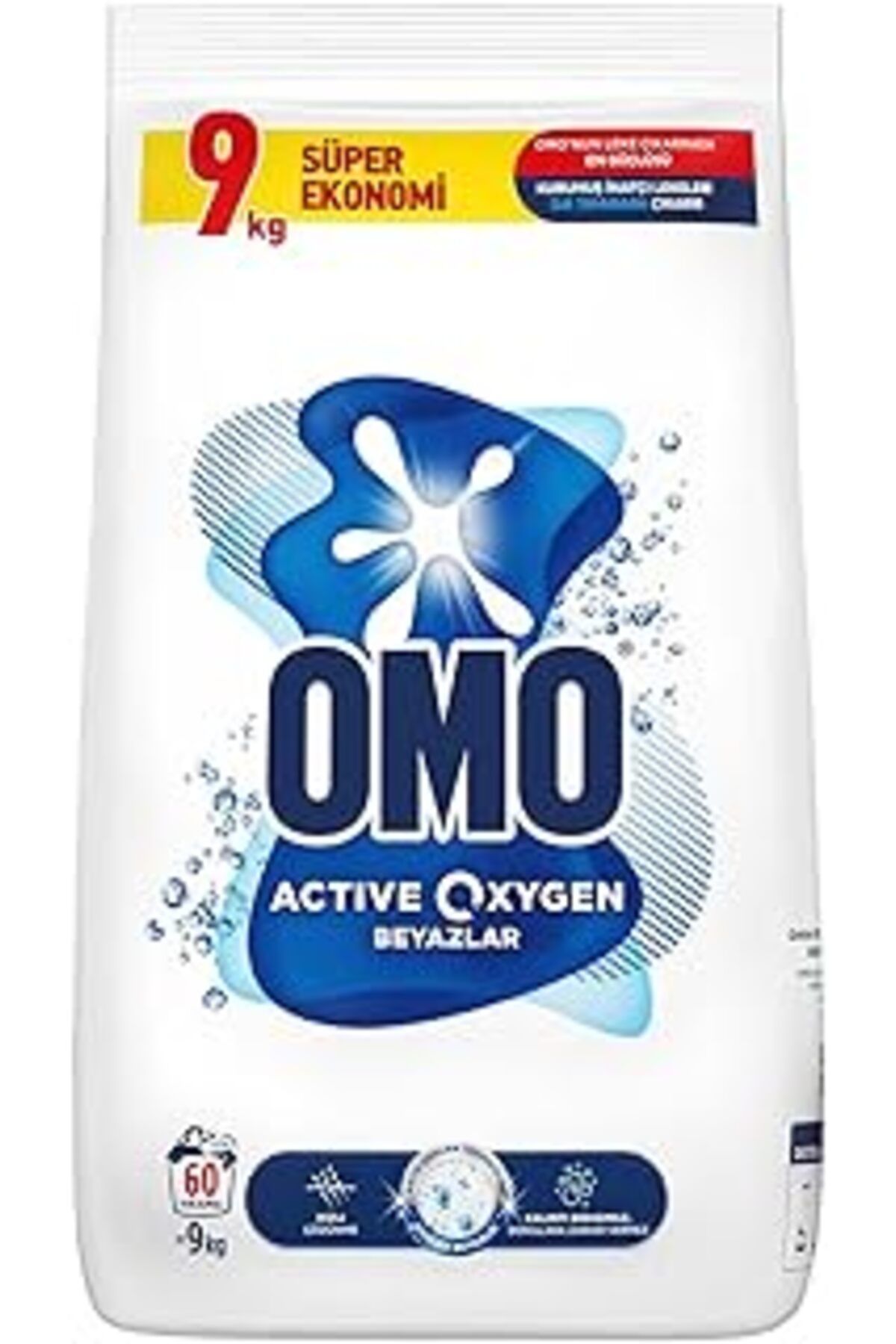 Pazarcan Omo Active Oxygen Beyazlar Toz Deterjanı 9 Kg