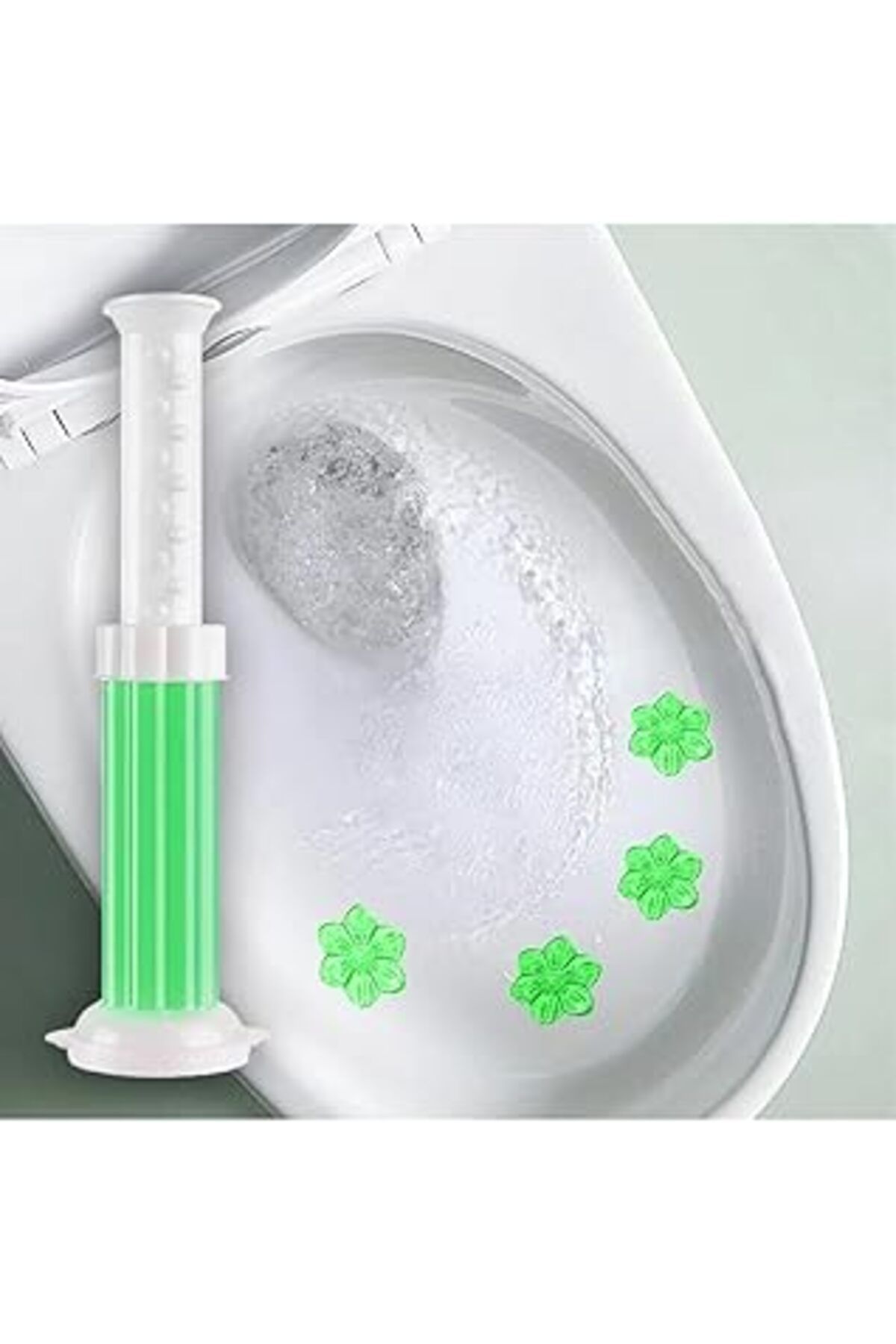 Pazarcan Tineke Wc Tuvalet Temizleme Jeli Klozet Jel Blok Koku Giderici Desenli Klozet Jeli Yeşil 1 Adet