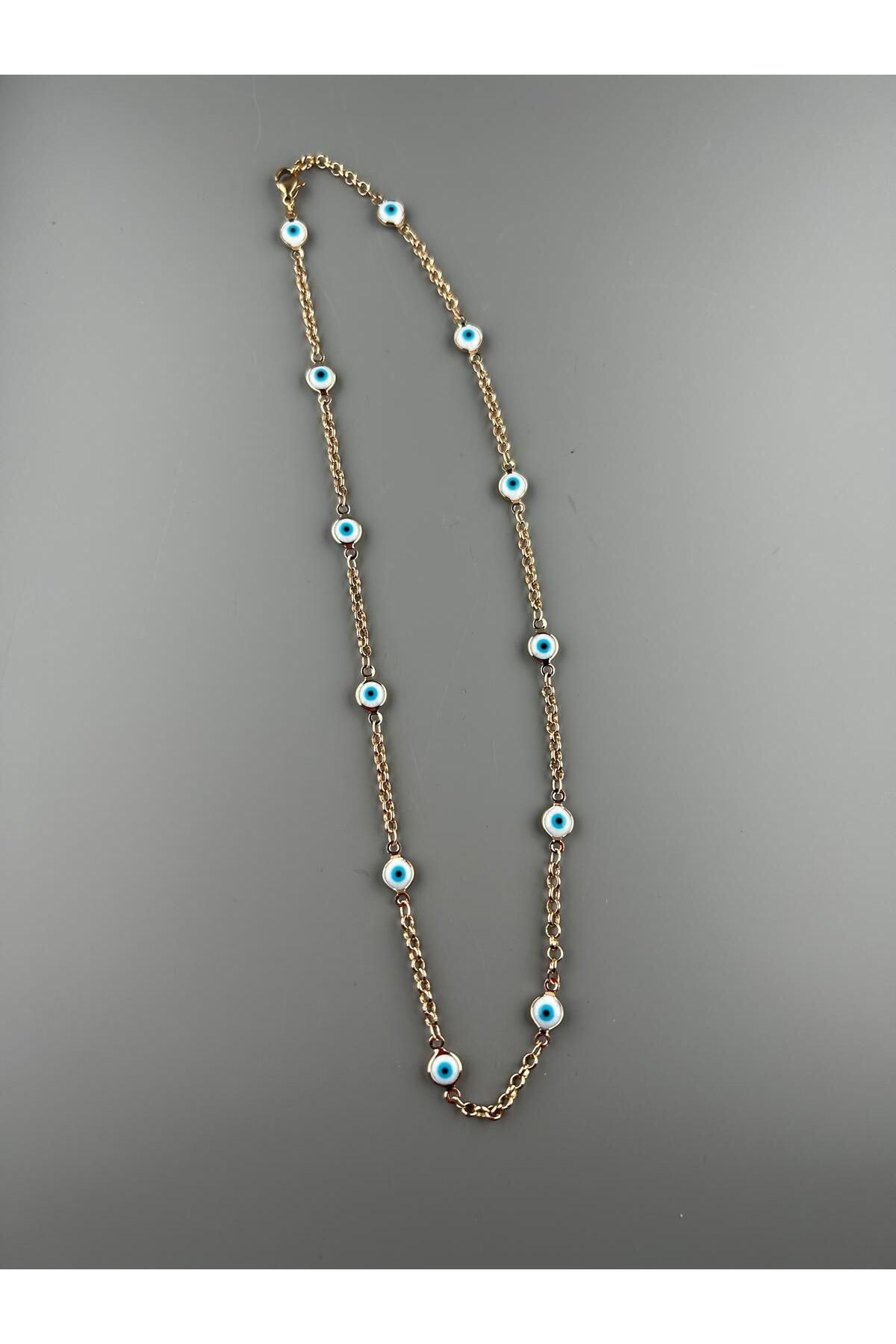 Bennu Design Jewelry Mavi Boncuklu Kolye