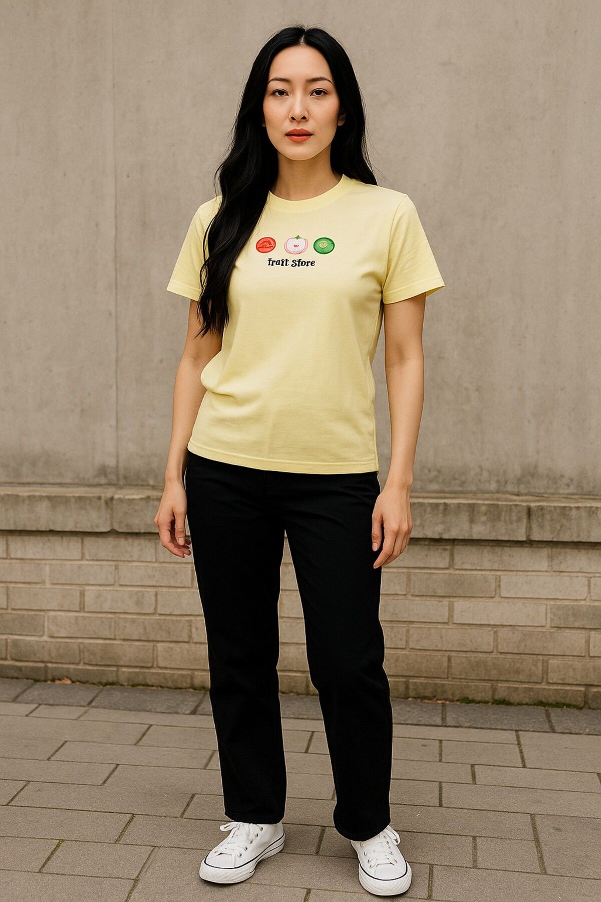 ALOMOD NAKIŞLI FRUT STORE TSHIRT