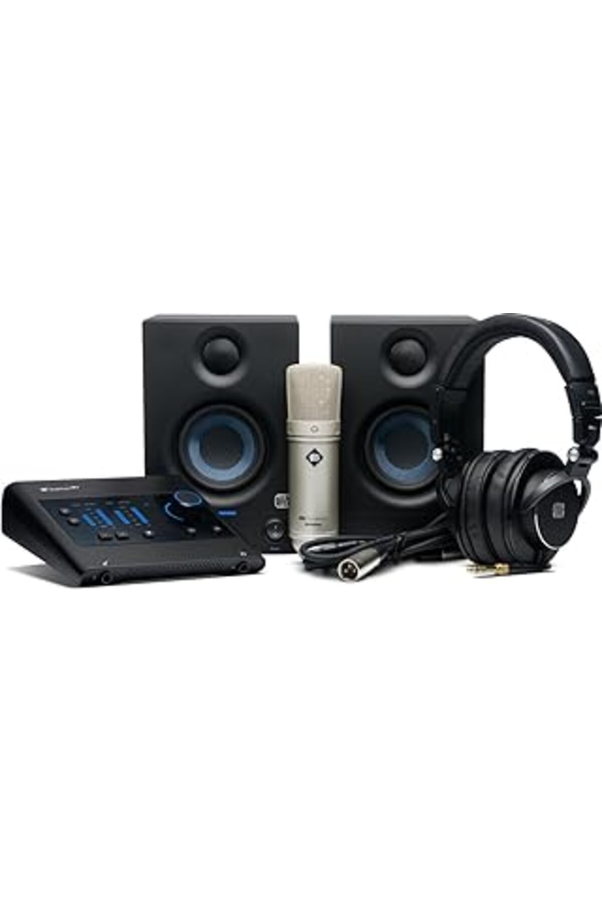 Qedii Presonus Es Ultimate Bundle, Profesyonel Kayıt Seti (Ses Kartı, Kulaklık, Mikrofon, Hoparlör Ve Yaz