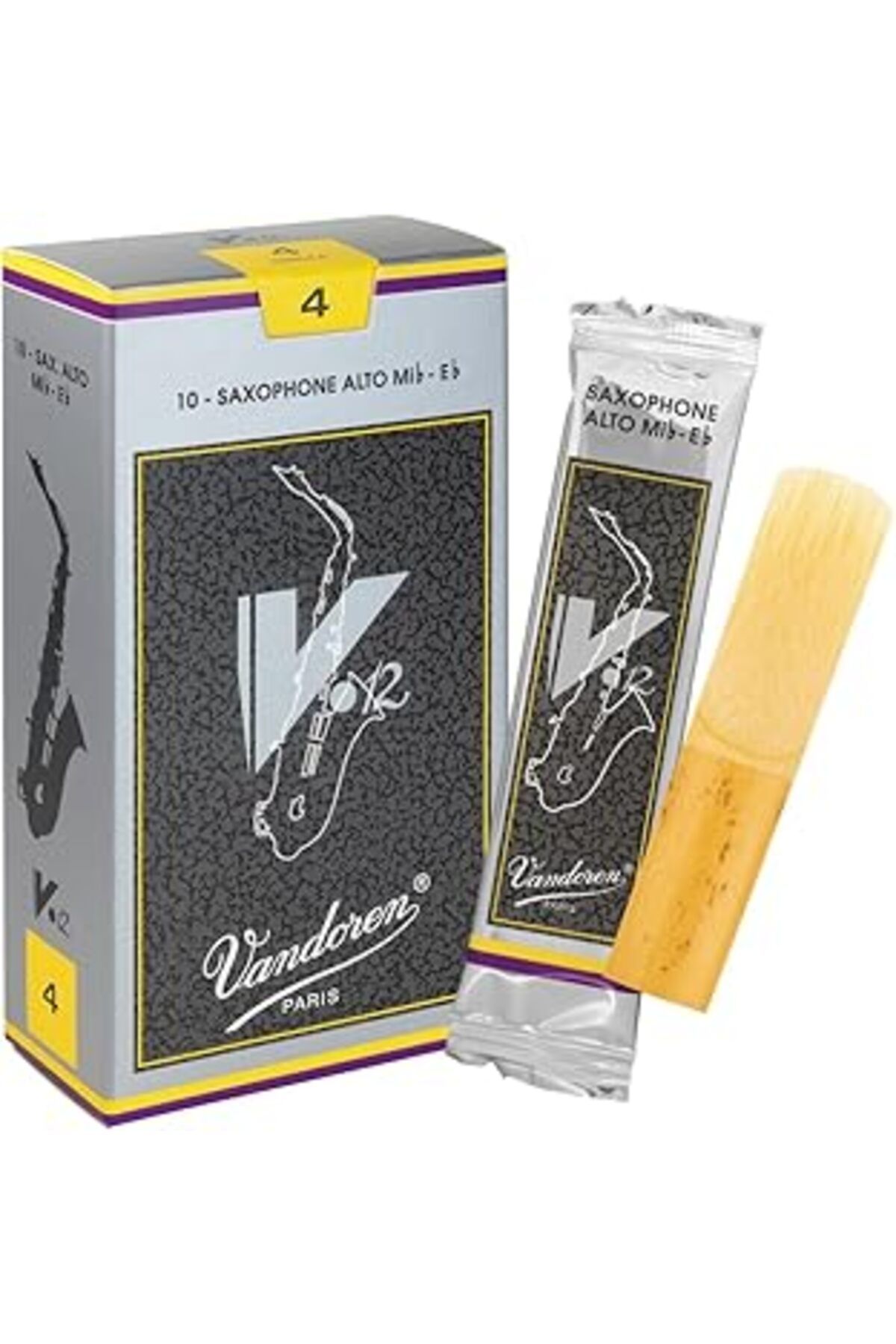 Pazarcan Vandoren Sr614 Alto Sax V.12 Reeds Strength 4; 10'Lu Kutu, Siyah