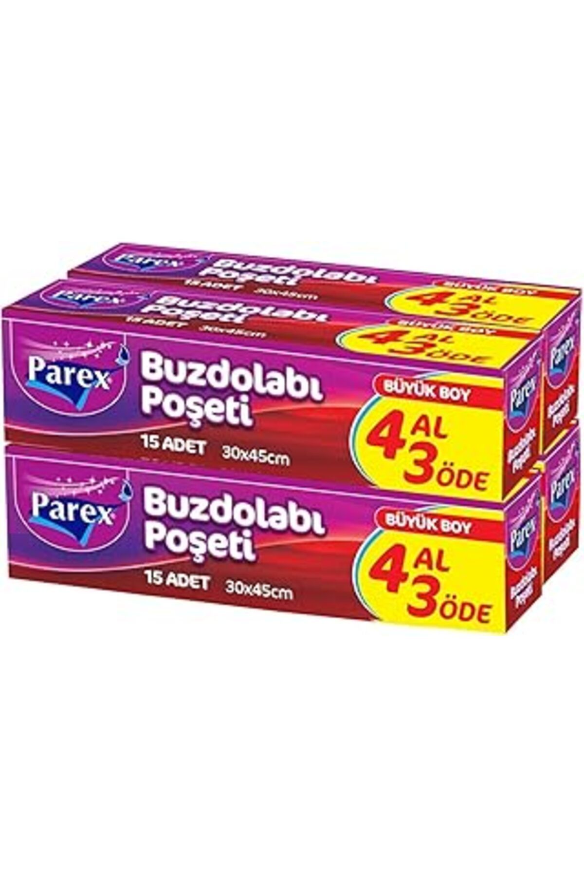 Pazarcan Parex Buzdolabi Poşeti Büyük Boy 4 Al 3 Öde (4 * 20)
