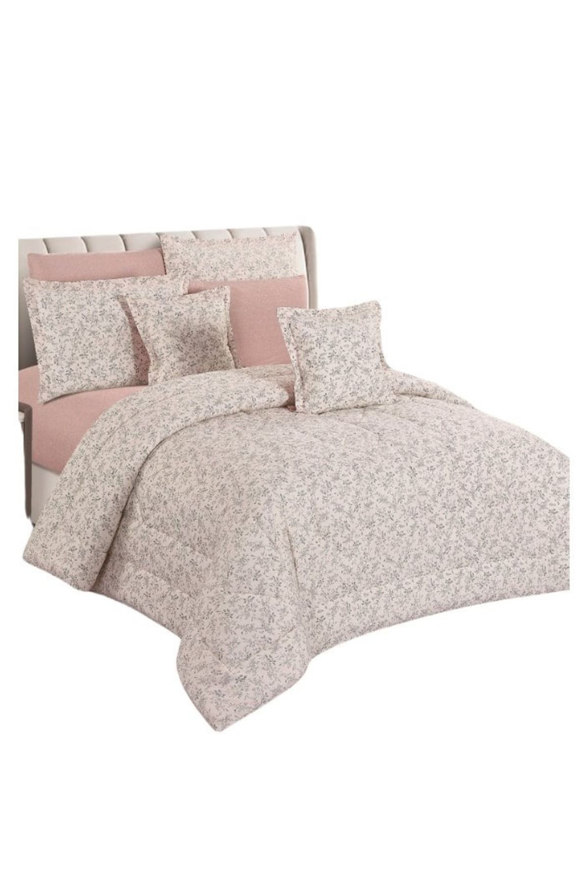 smart home-Double-sided comforter set, 8-piece comforter with comfortable inner filling, 8-piece double comforter fits two people's beds 4