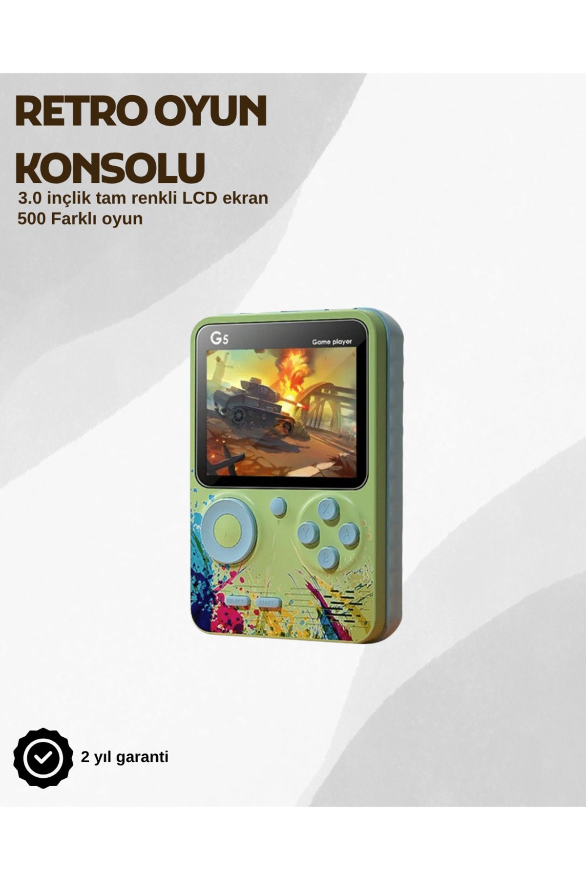 teknodayım G5 Taşınabilir Retro Oyun Konsolu – Çocuk ve Yetişkinler İçin