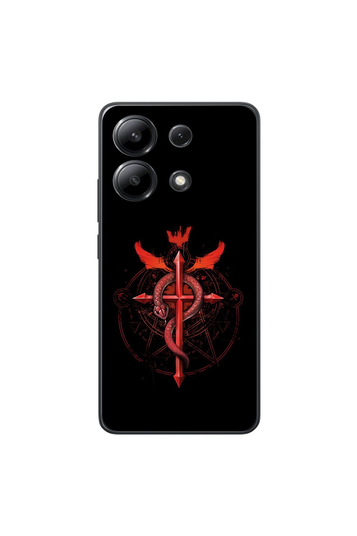 Dali Design Xiaomi Redmi Note 13 Uyumlu Şeffaf Kılıf Fullmetal Alchemist 2 Tasarımlı