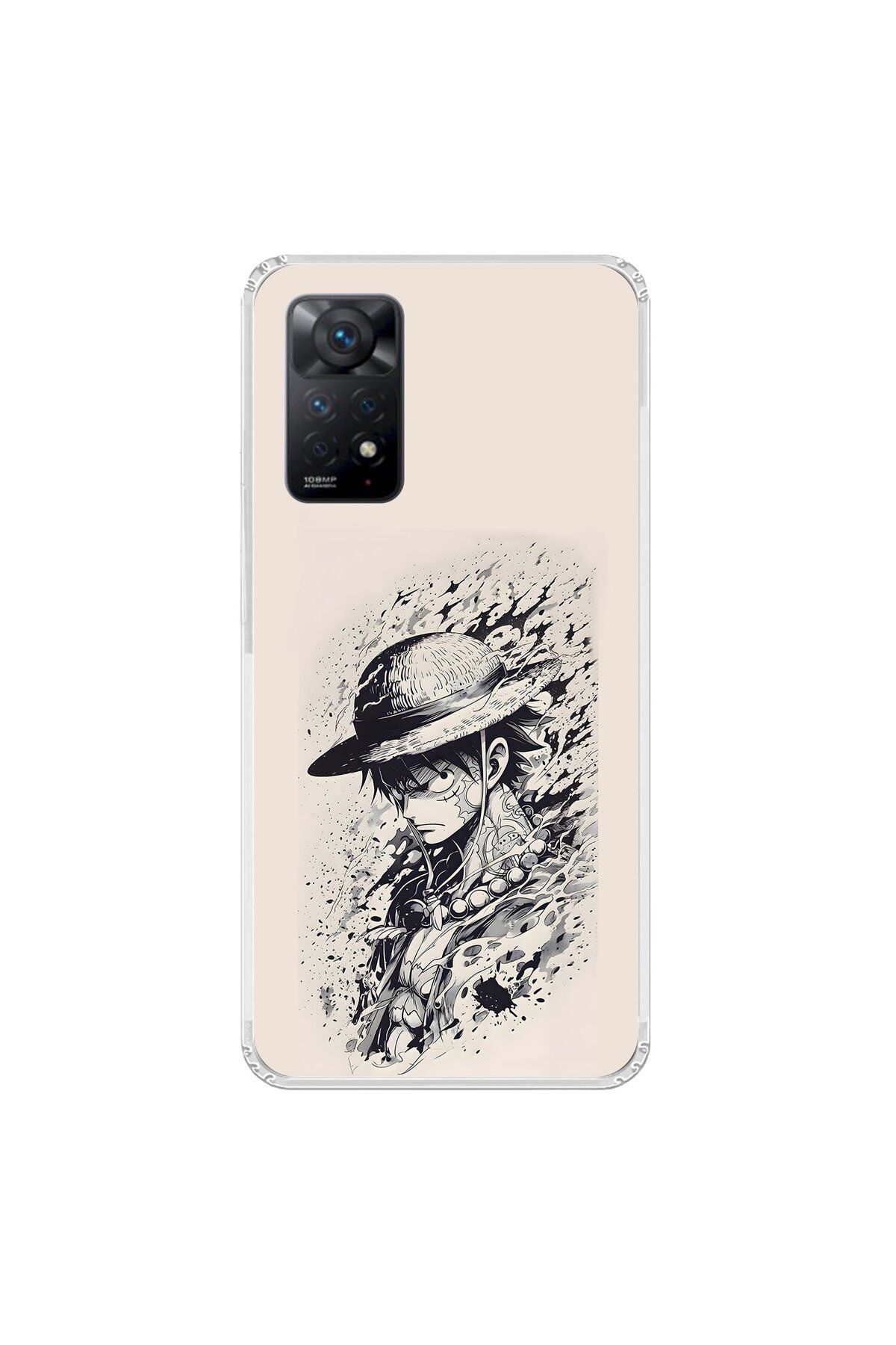 Dali Design Xiaomi Redmi Note 11 Pro Uyumlu Şeffaf Kılıf One Piece 1 Tasarımlı