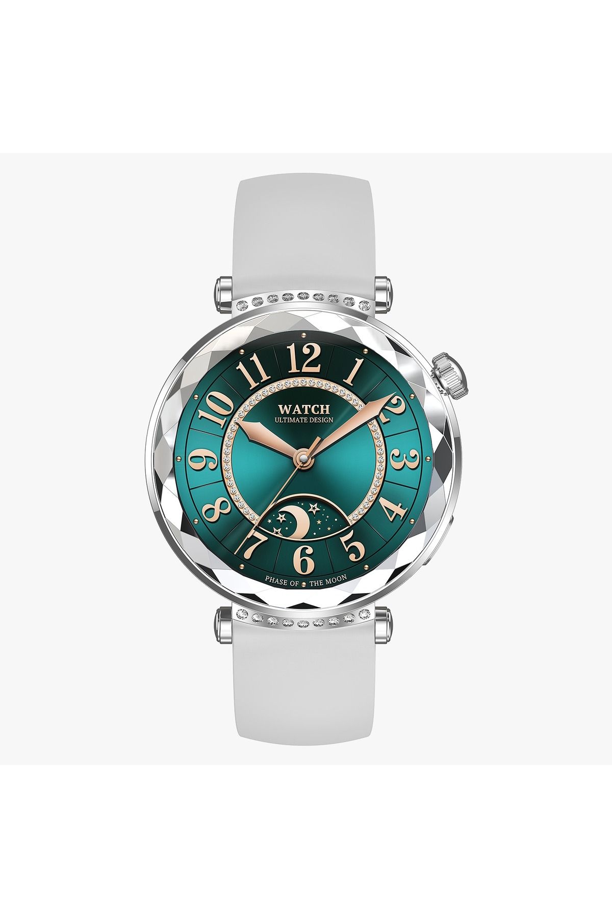 Singlait-Ceas smartwatch dama Singlait SG88 AMOLED, apel BT, puls, SpO2, 2 bratari, argintiu 2