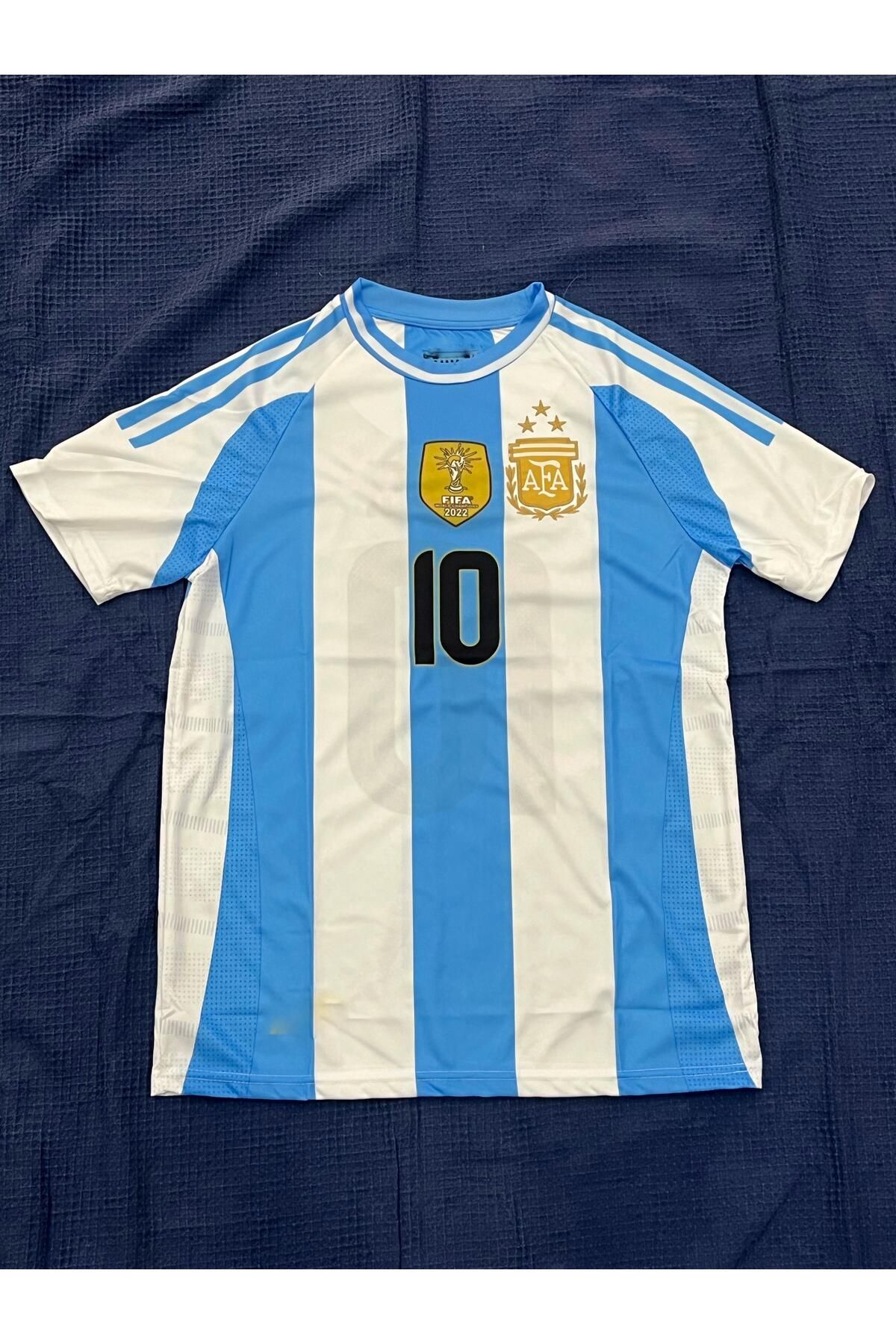 JANJON STAR Arjantin Lionel Messi Beyaz ve Mavi Renk İç Saha Kısa Kollu Forma
