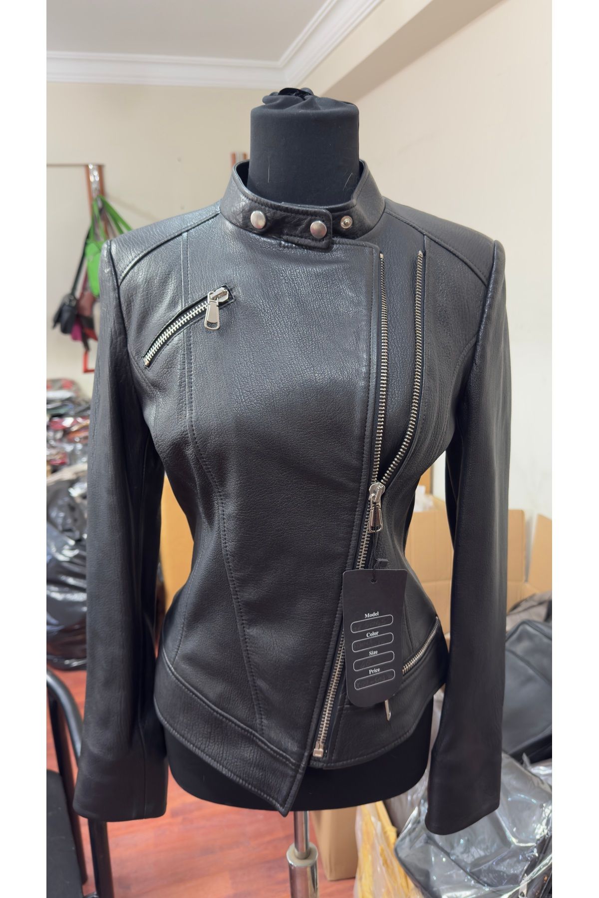 Butik Asi Hat Kadın Hakiki Deri Ceket