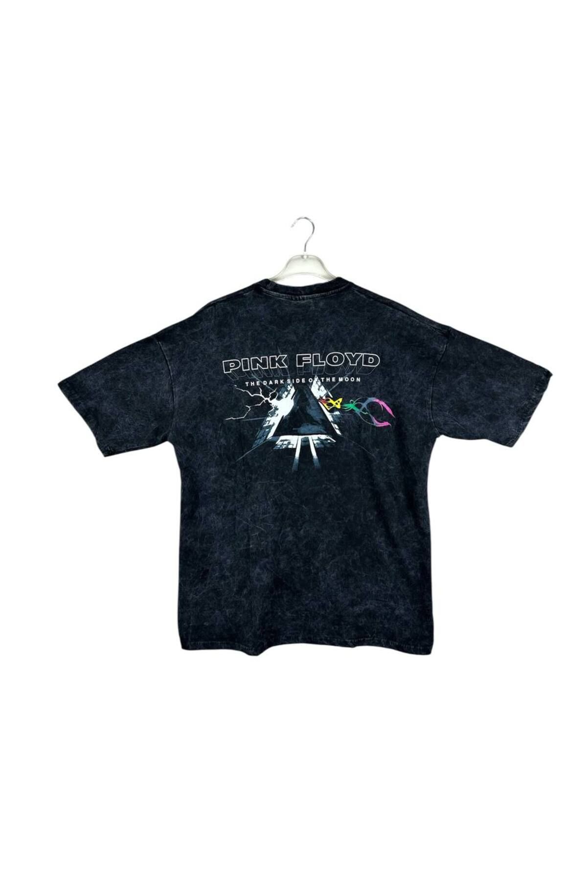 RİSE Pink Floyd Vintage Yıkamalı T-Shirt