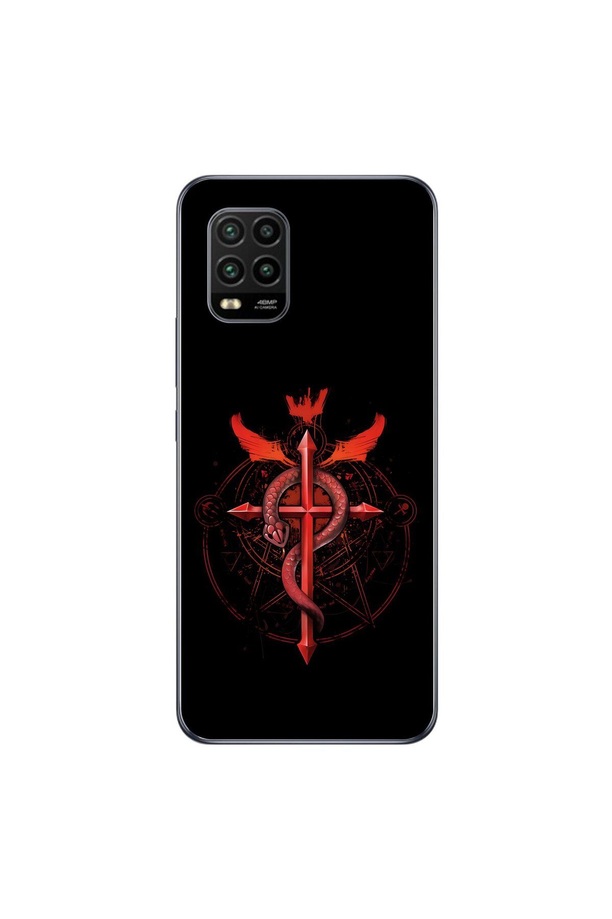 Dali Design Xiaomi Mi 10 Lite Uyumlu Şeffaf Kılıf Fullmetal Alchemist 2 Tasarımlı
