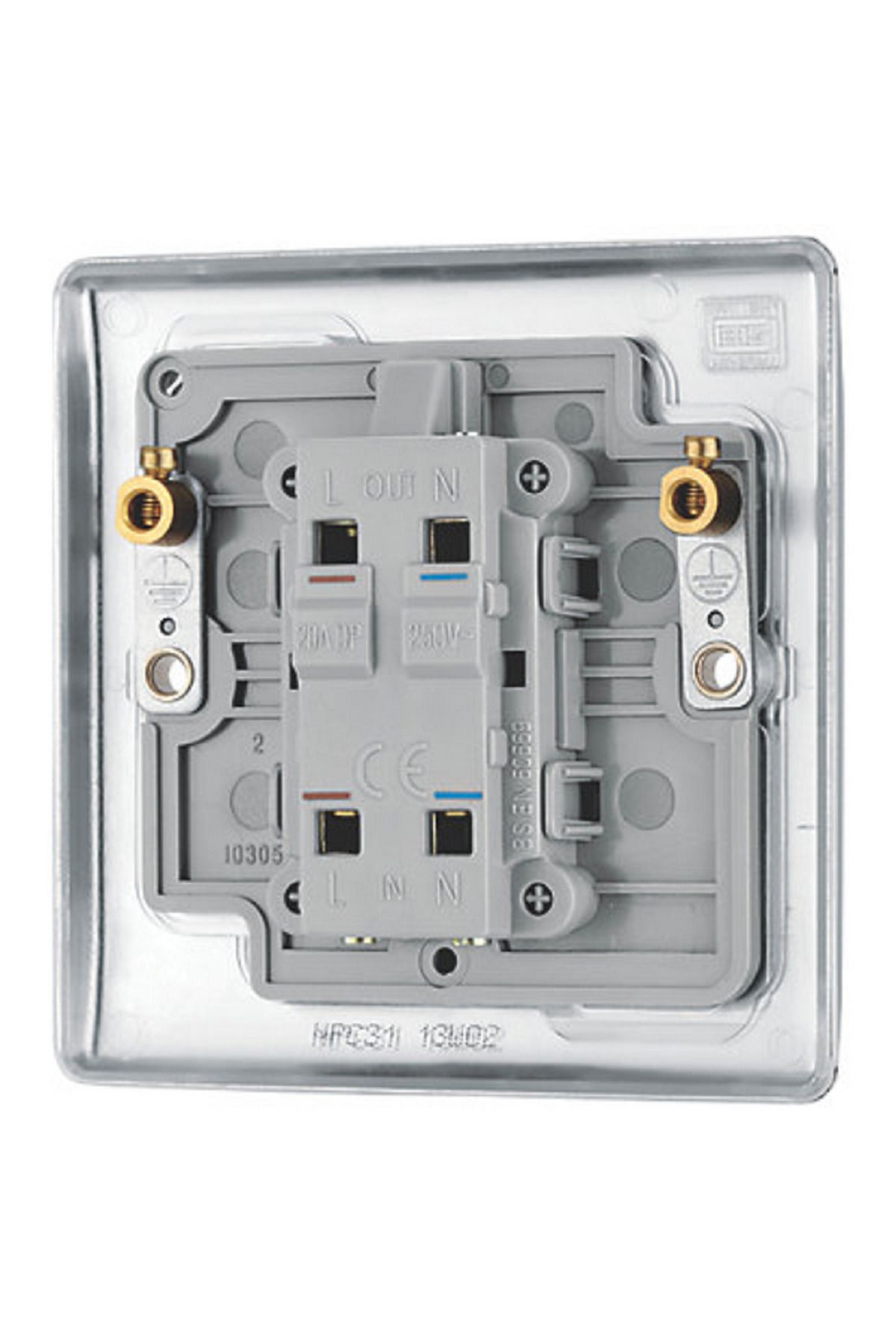 BG British General-20A Double Pole Switch with Power Indicator Polished 2