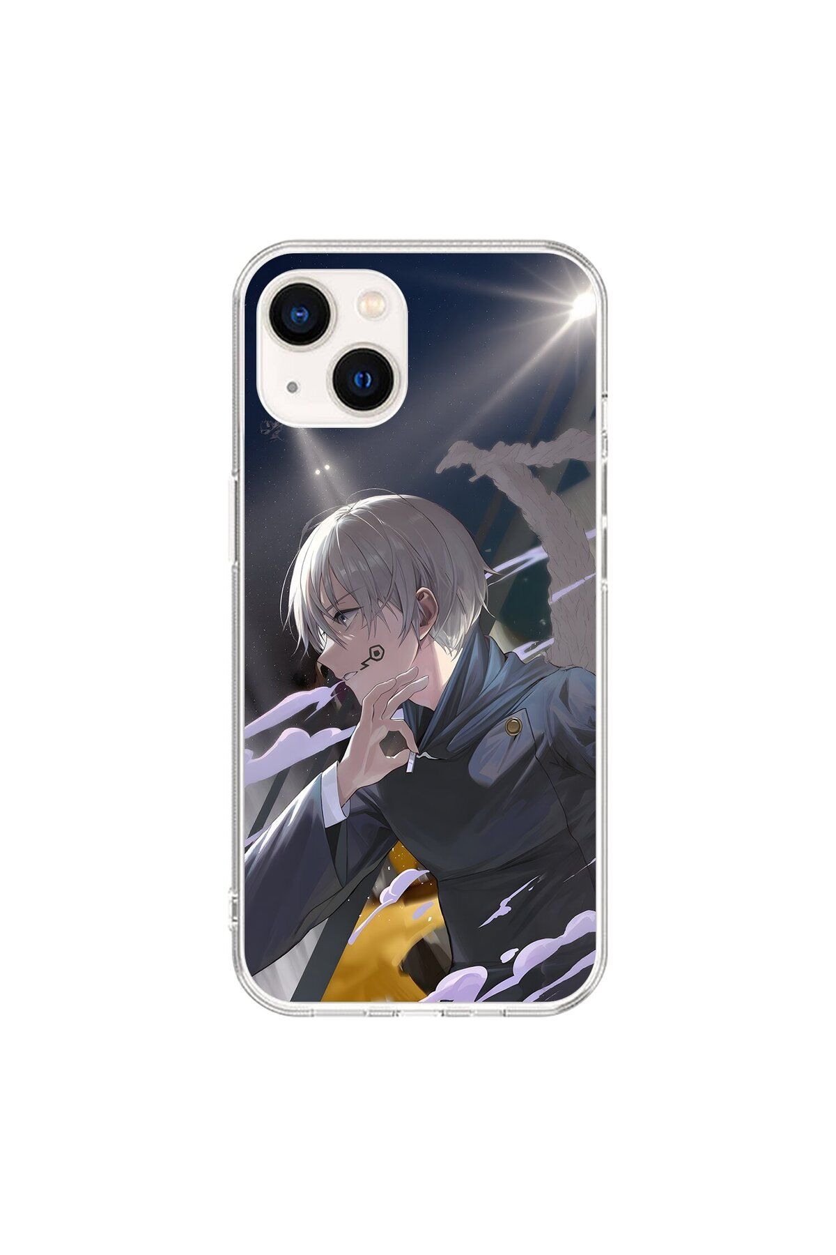 Dali Design iPhone 14 Uyumlu Şeffaf Kılıf Jujutsu Kaisen 3 Tasarımlı