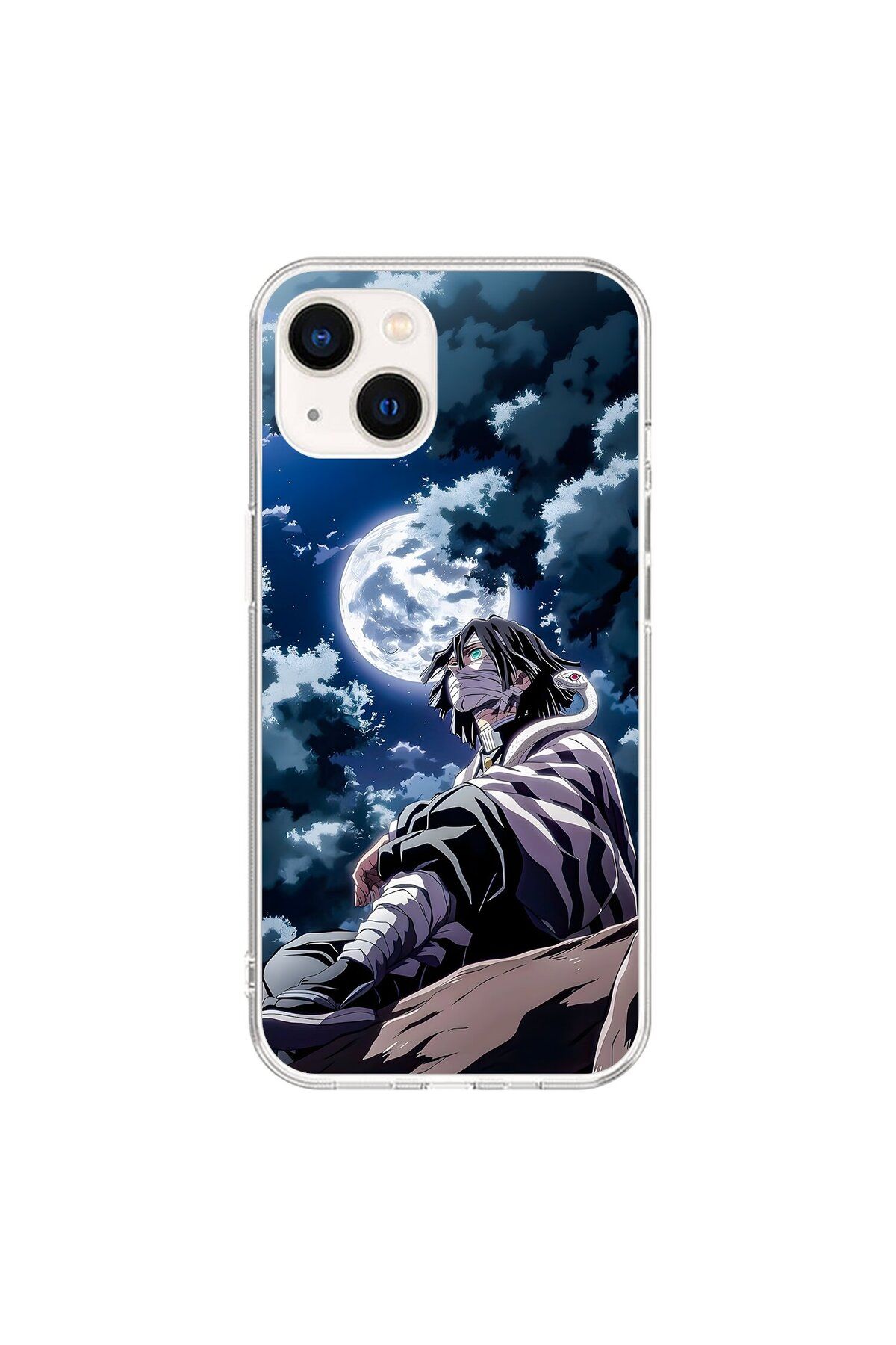 Dali Design iPhone 14 Plus Uyumlu Şeffaf Kılıf Demon Slayer 4 Tasarımlı