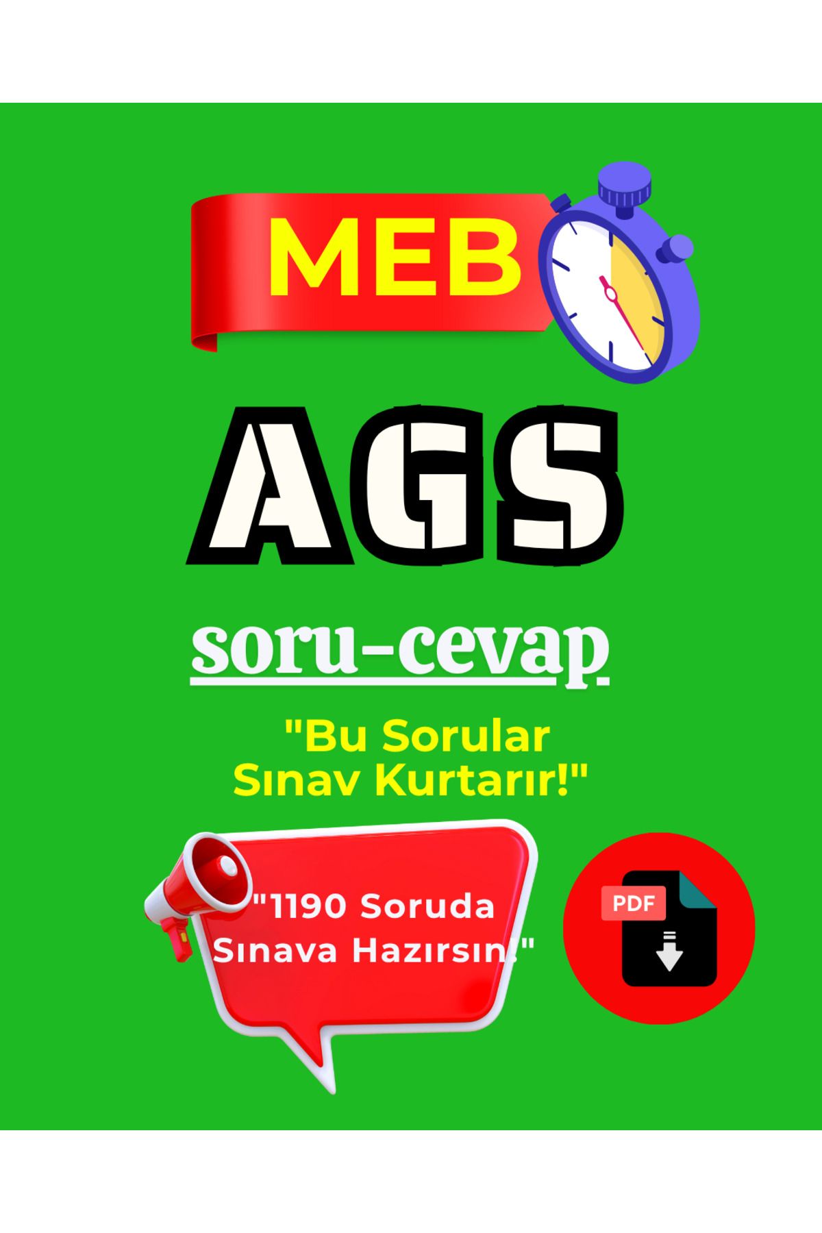 Pratik Kaynak Yayınları AGS SORU – CEVAP NOTLARI