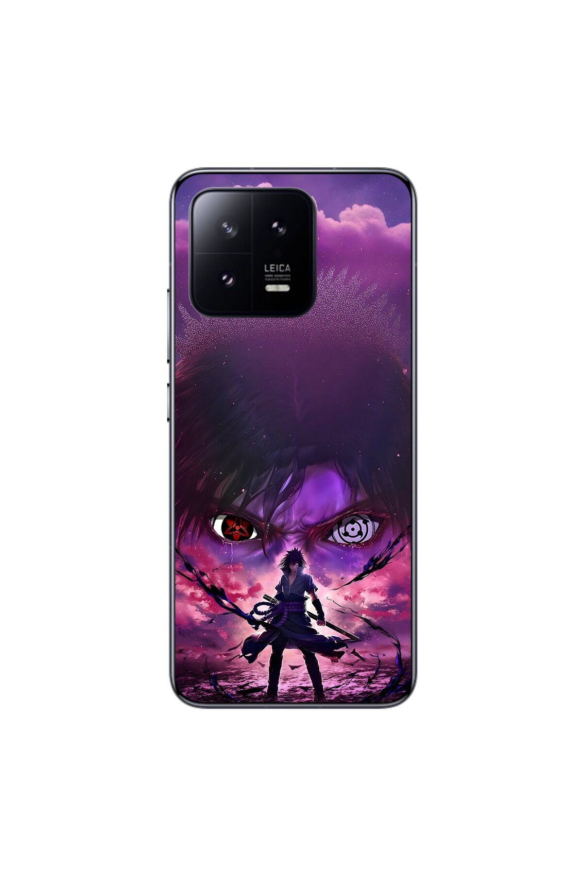 Dali Design Xiaomi Mi 13 Pro Uyumlu Şeffaf Kılıf Naruto Sasuke Tasarımlı