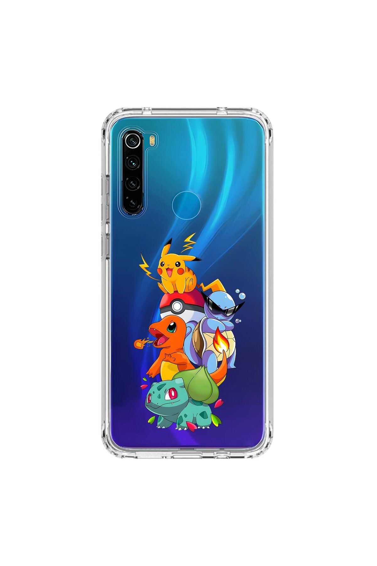 Dali Design Xiaomi Redmi Note 8 Uyumlu Şeffaf Kılıf Pokemon 1 Tasarımlı