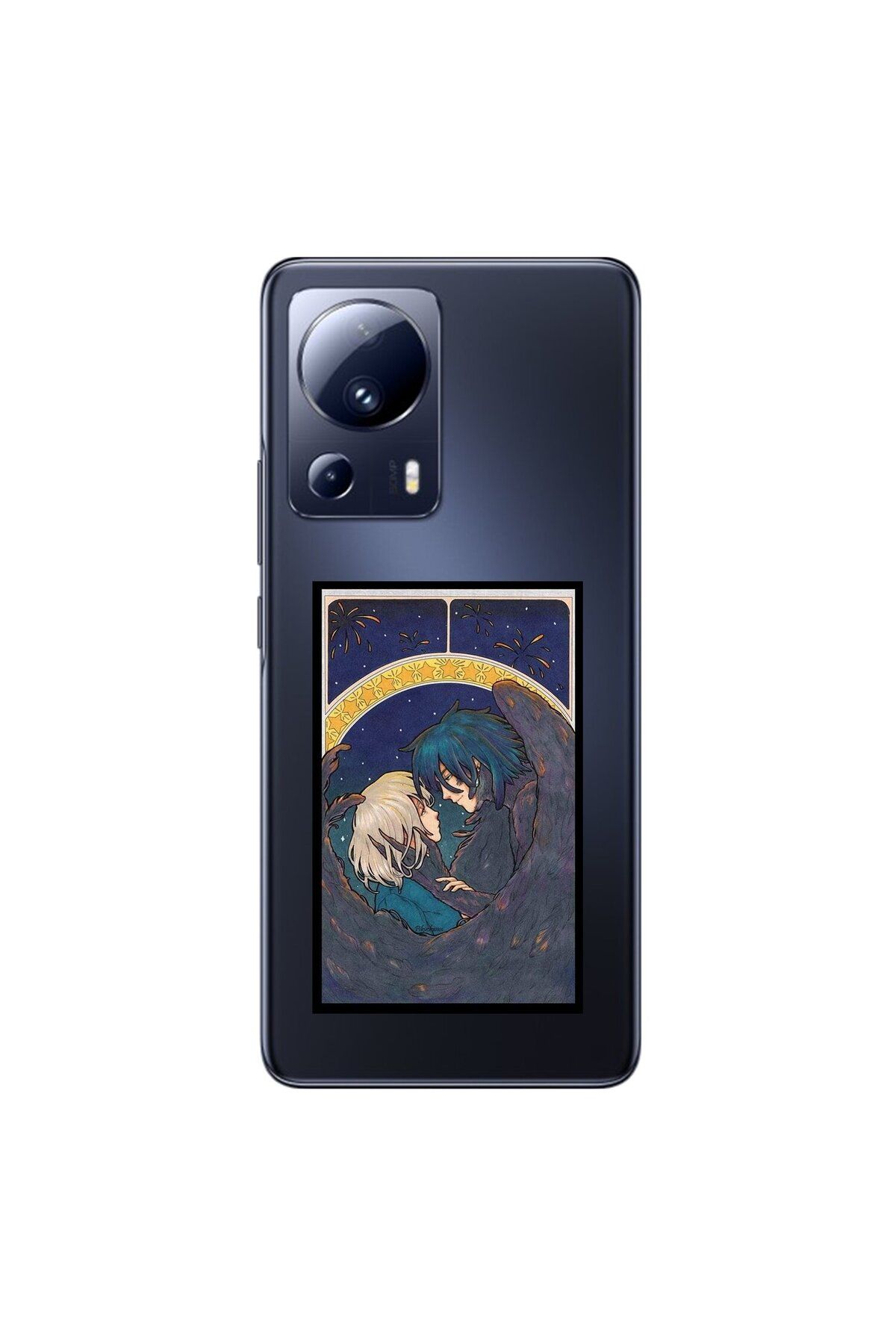 Dali Design Xiaomi Mi 13 Lite Uyumlu Şeffaf Kılıf Howls Moving Castle 3 Tasarımlı