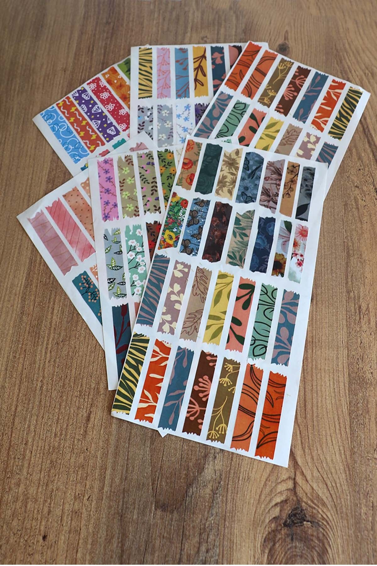 Vice Bant Sticker -140 Adet süsleme paketleme etiketi - Vintage etiket ( 6 yaprak )
