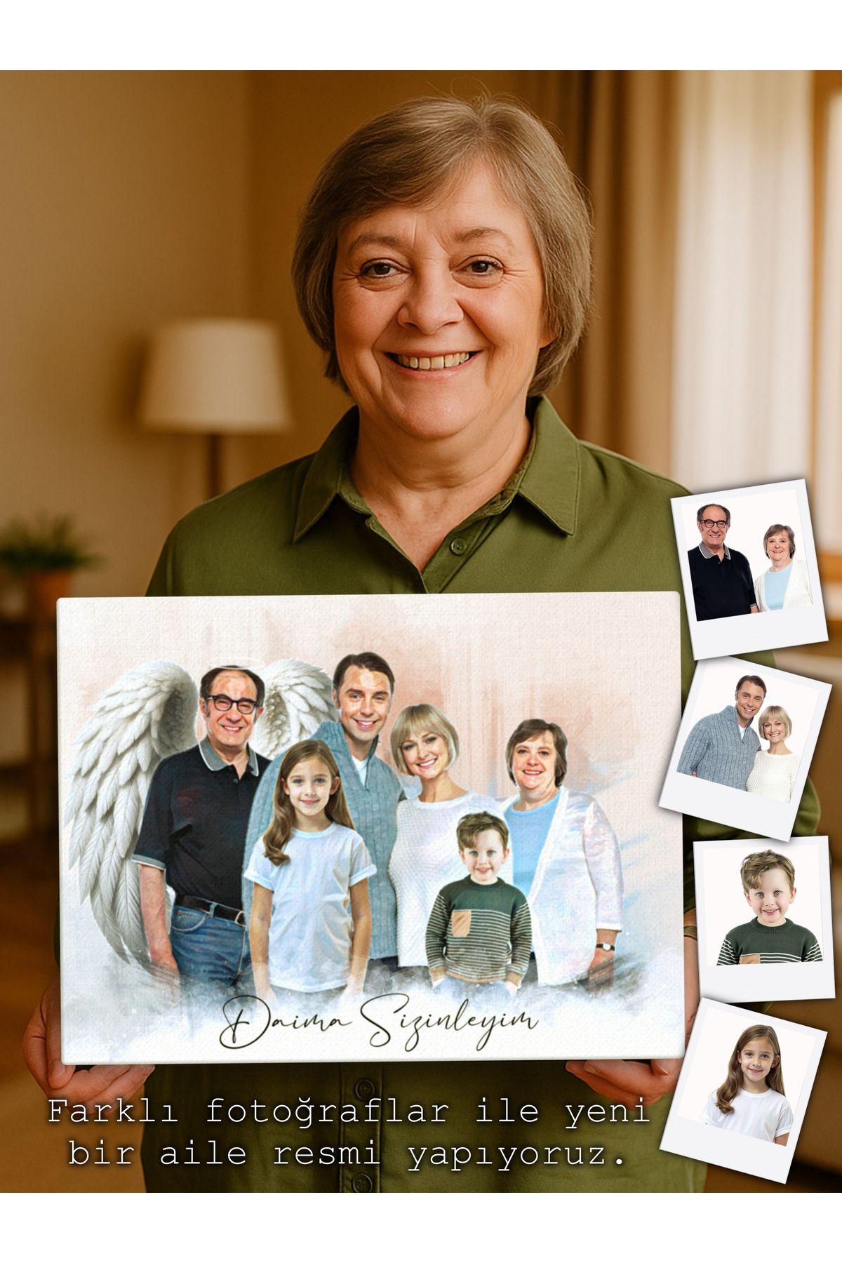 Mu Design Kişiye Özel Aile Fotoğrafı Kanvas Tablo – Fotoğraflarınızı Birleştiriyoruz, Kişiye Özel Hediye