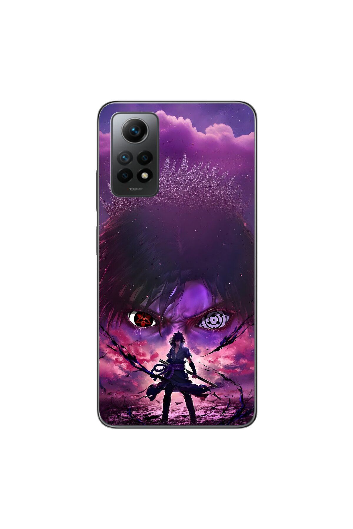 Dali Design Xiaomi Redmi Note 12 Pro Uyumlu Şeffaf Kılıf Naruto Sasuke Tasarımlı