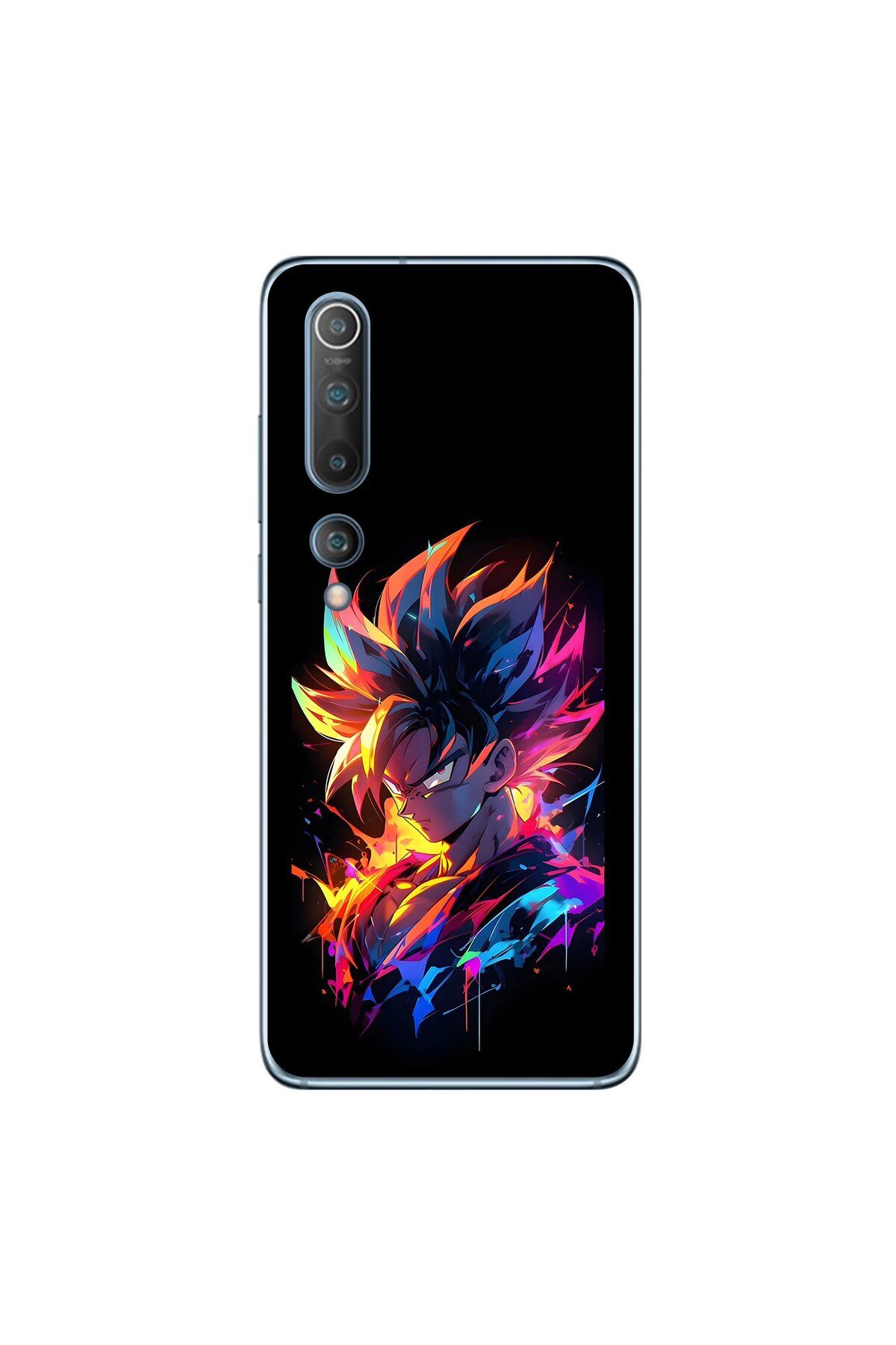 Dali Design Xiaomi Mi 10 Uyumlu Şeffaf Kılıf Dragon Ball-Z 2 Tasarımlı