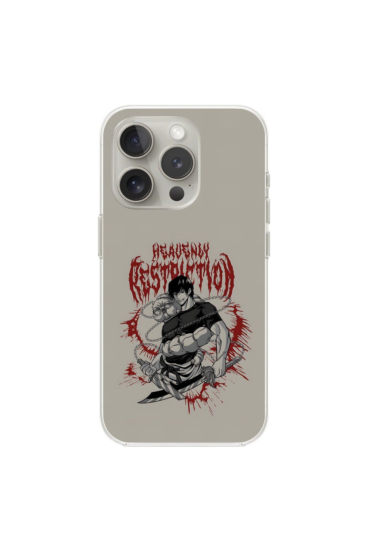 Dali Design iPhone 12 Pro Max Uyumlu Şeffaf Kılıf Jujutsu Kaisen 2 Tasarımlı