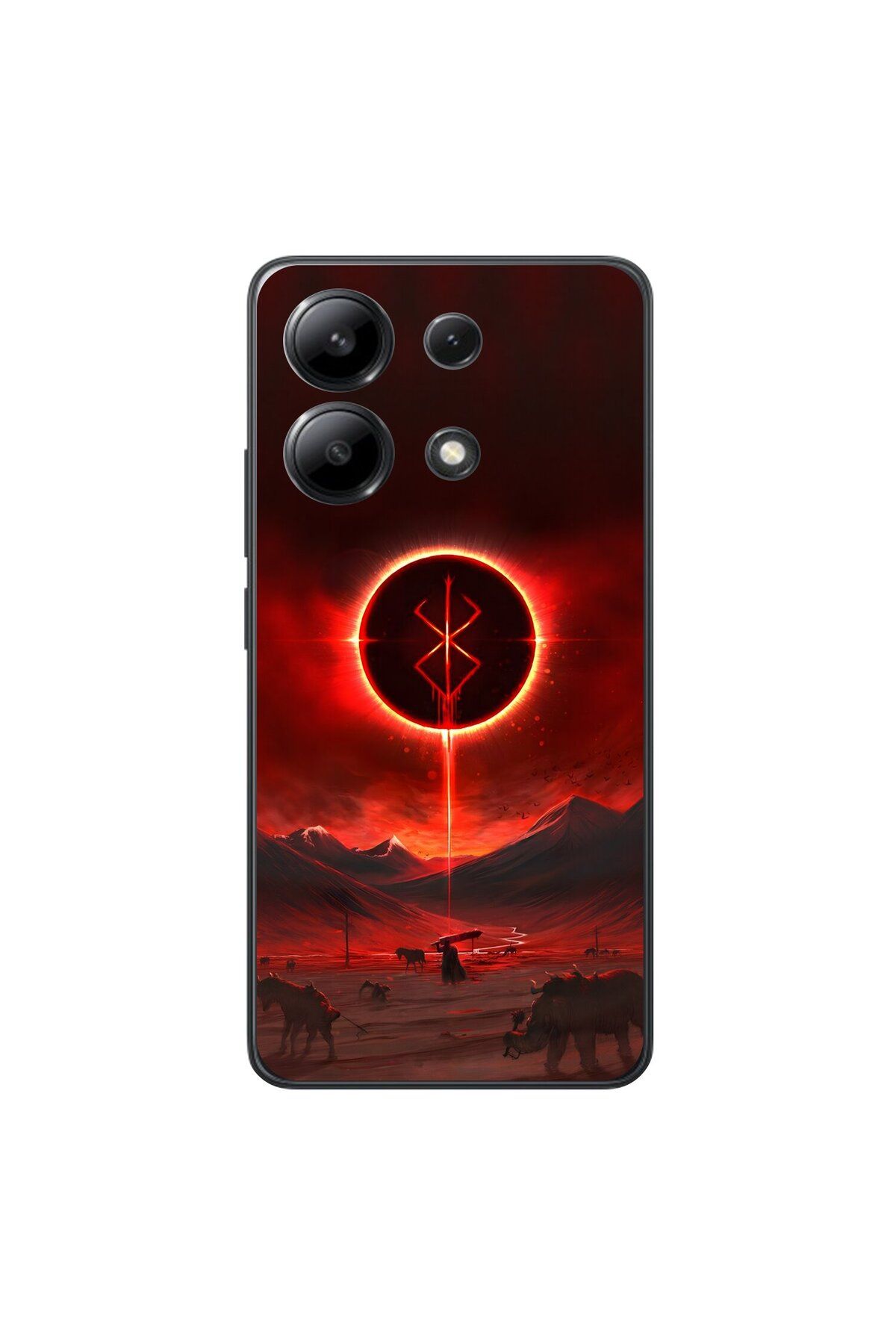Dali Design Xiaomi Redmi Note 13 Uyumlu Şeffaf Kılıf Berserk 1 Tasarımlı