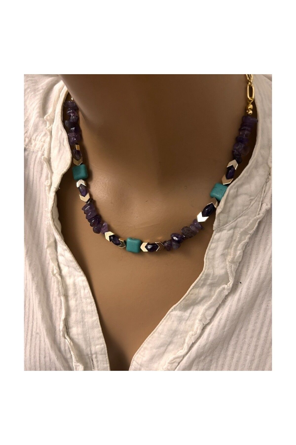 Home Purple Shine Ametist Kolye