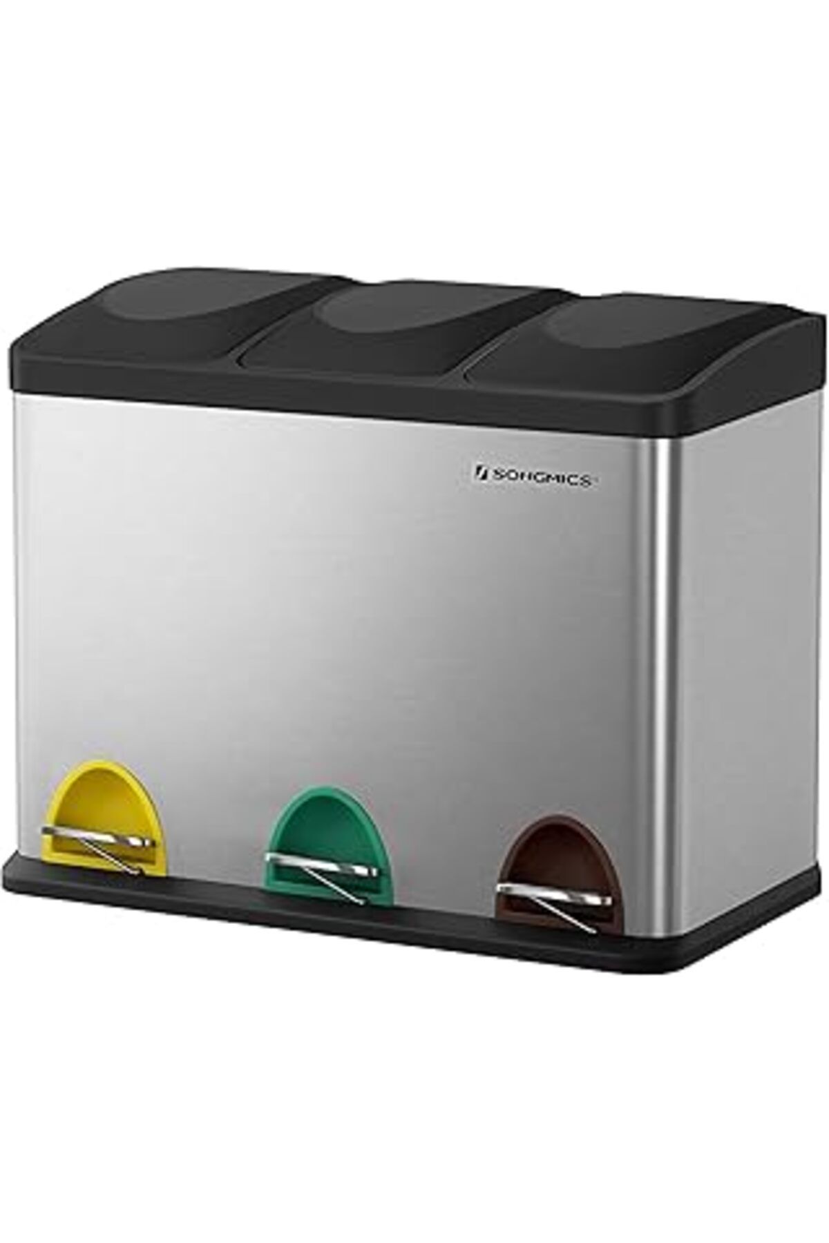TBSProjects Songmics Çöp Kutusu Çöp Kutusu Iç Kova Ile 45 Litre 3 X 15L Muelltrennsysteme Pedallı Kova Paslanma