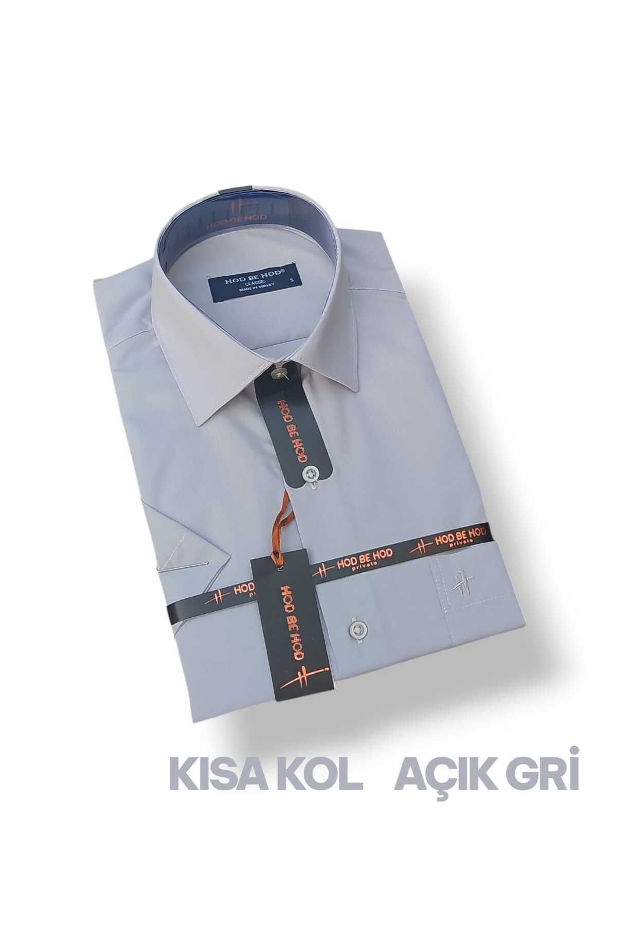 hodbehod KLASİK KESİM CEPLİ KISA KOL ORİJİNAL DAGRON ERKEK GÖMLEK