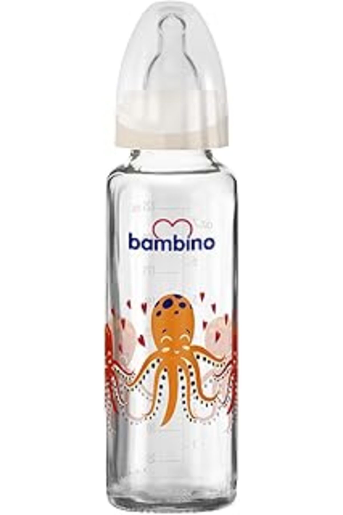 Qedii Bambino Cam Biberon 225 Ml -Blister- 0-6 Ay (Renkli Ahtapot)