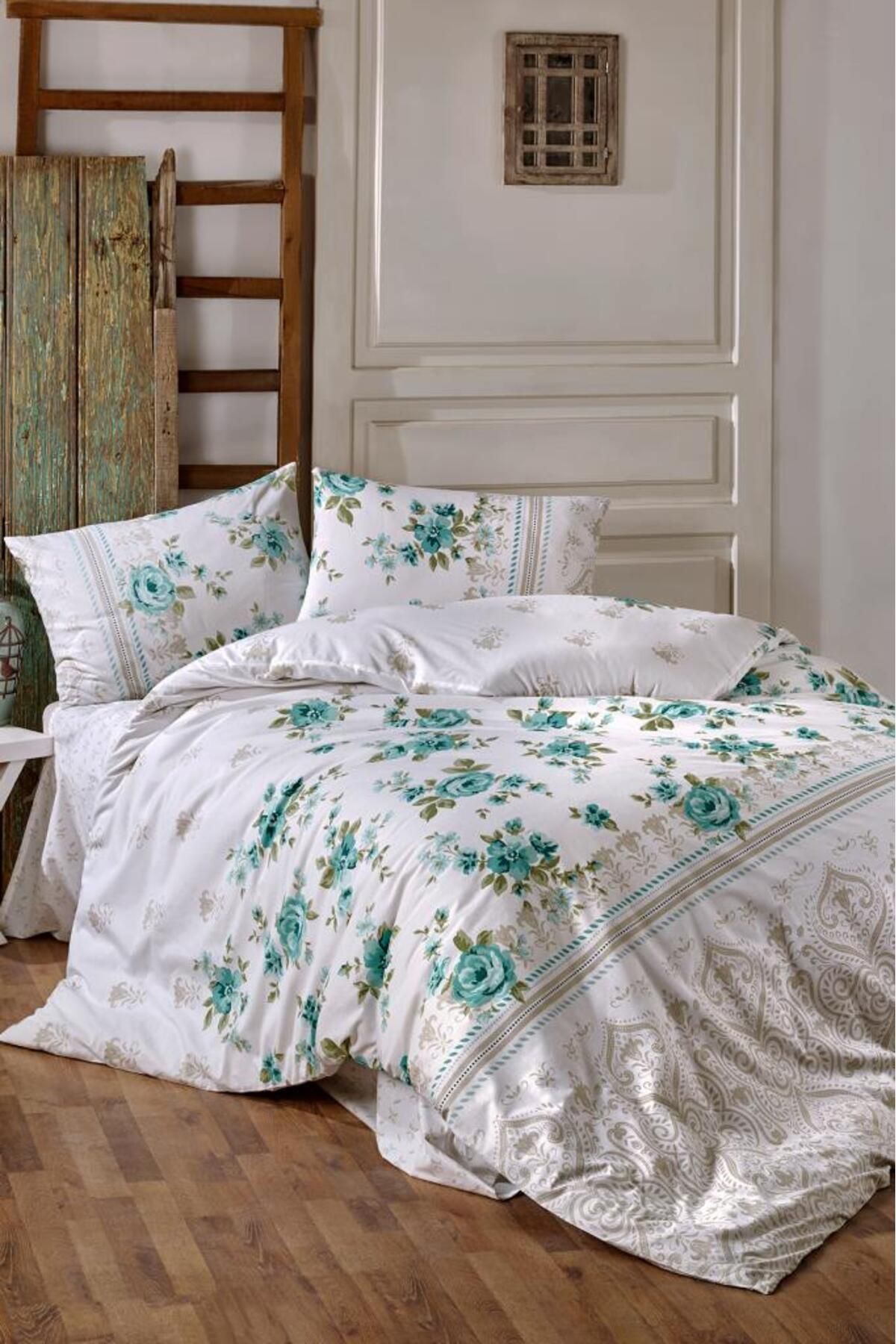 Çeyiz Diyarı Kristal Talya Light Collection Çift Kişilik Nevresim Takımı Mint
