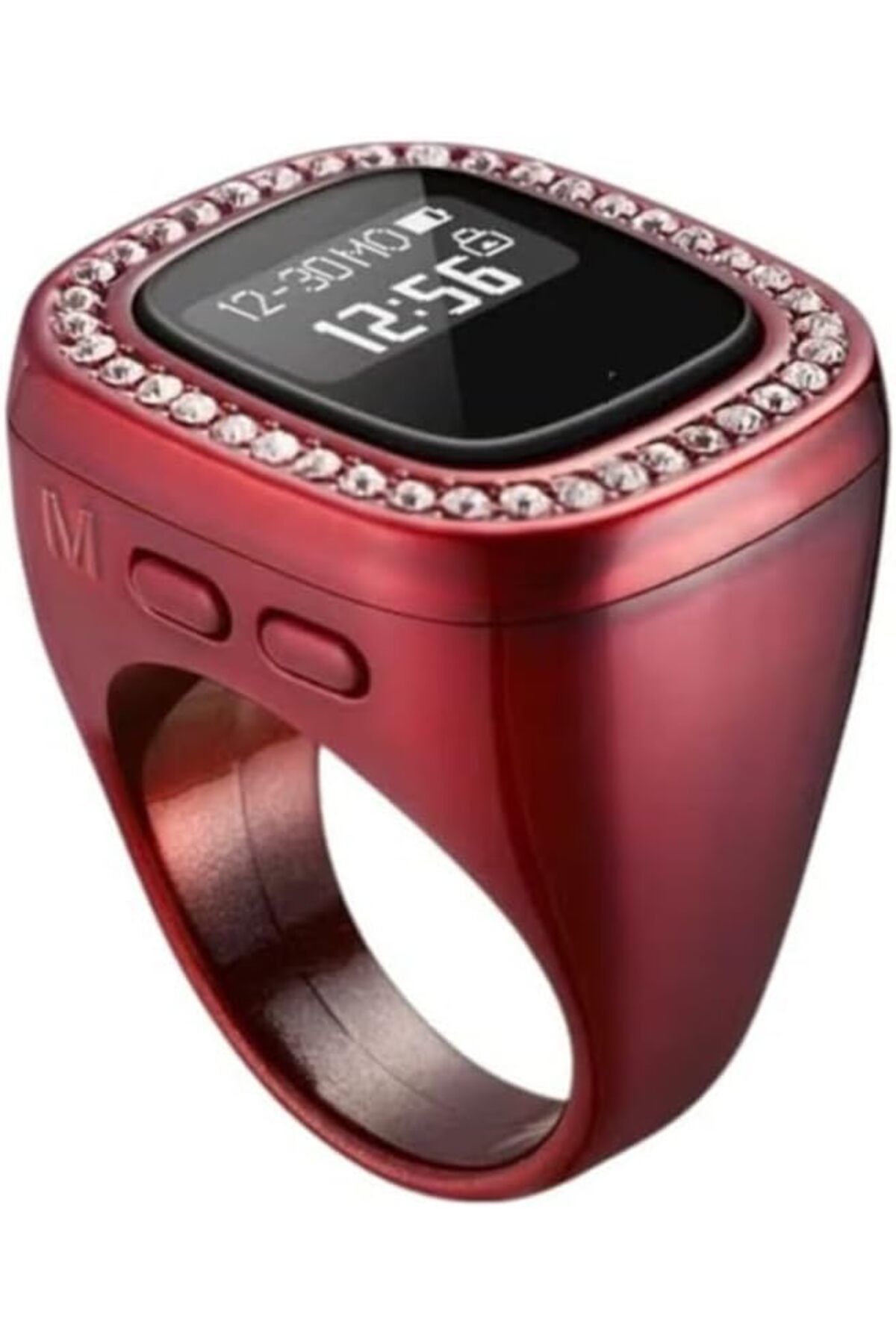 Toybox-Multi-channel OLED digital counter with 22 mm ring design and rechargeable battery, Red 1