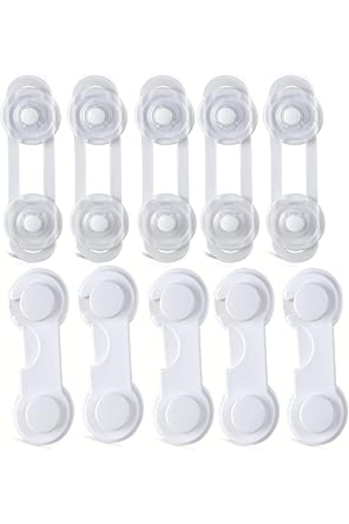TBSProjects Ideal Baby 5 Adet Kapak Kilidi - 5 Adet Çok Amaçlı Kilit Seti (Mini Güvenlik Seti 10 Parça)