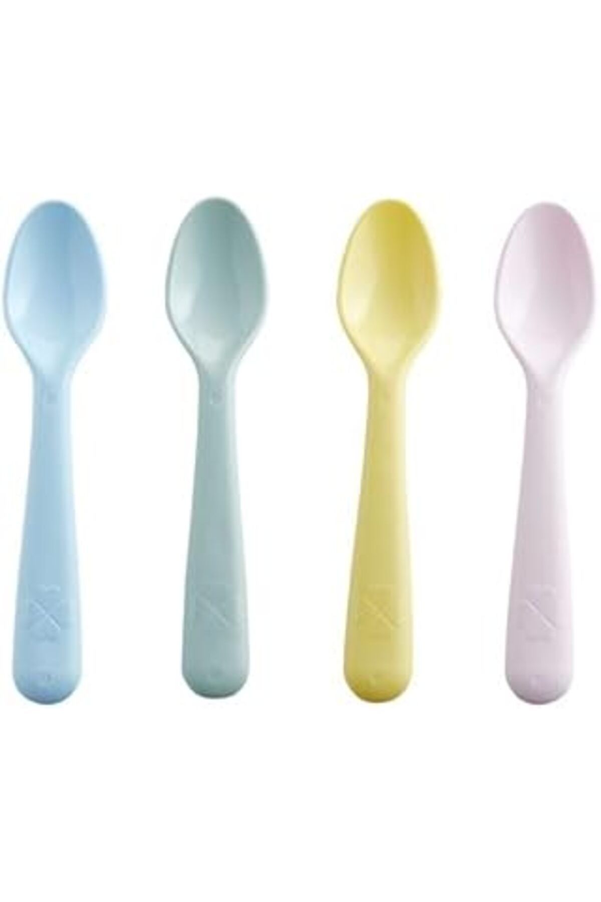 Qedii 4 Lü Bebek Kaşığı Meridyendukkan Kaşık Seti Pastel Tonlar Kaşığı 4Adet