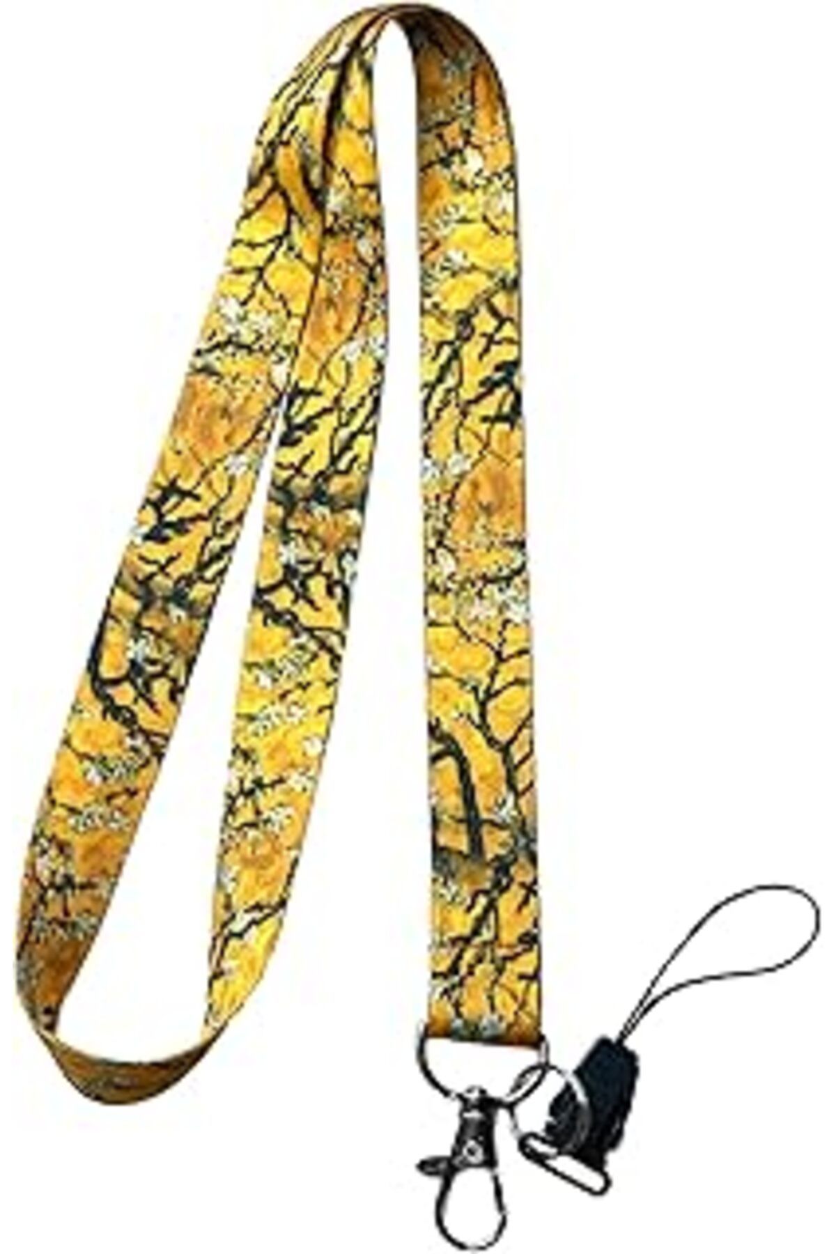 TBSProjects Sarı Badem Ağacı Van Gogh Boyun Ipi Ve Telefon Askısı Lanyard