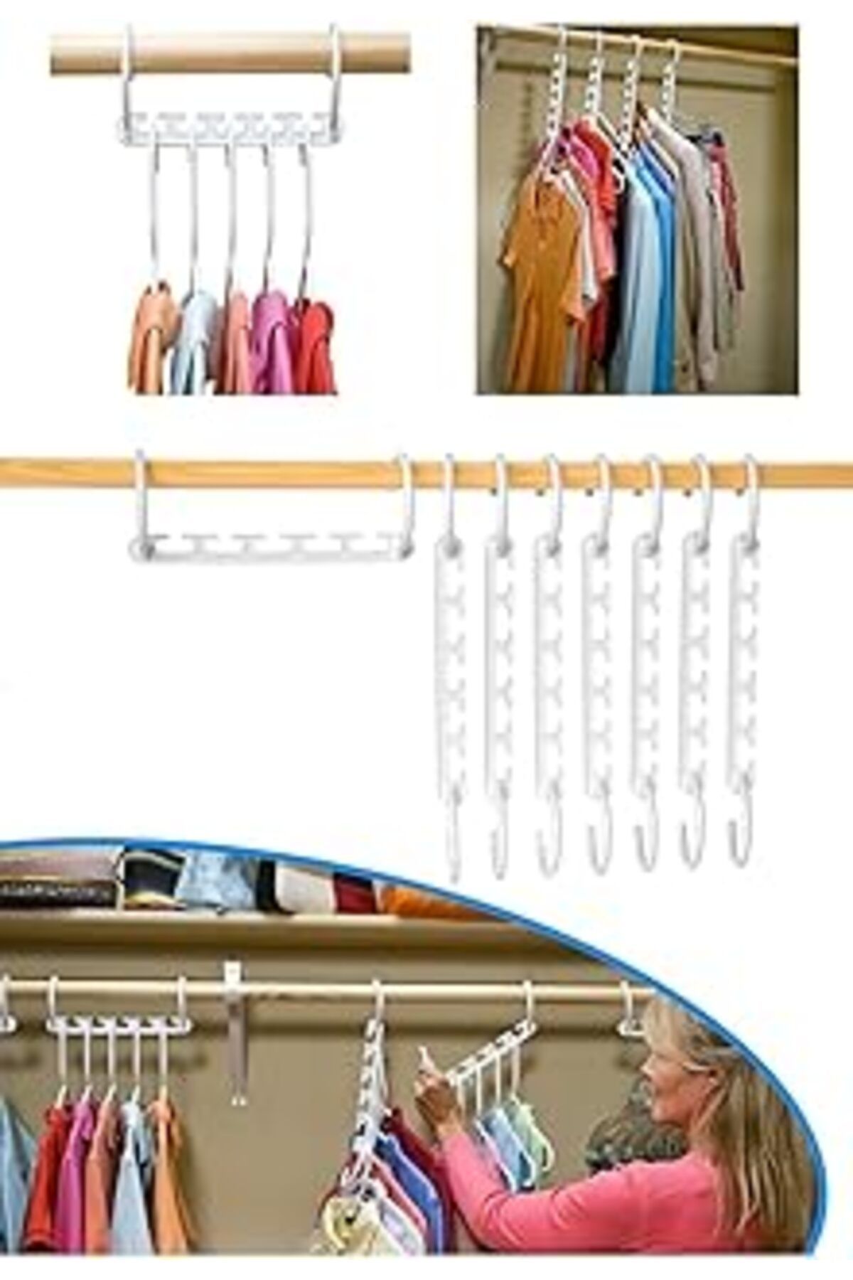 Qedii Askı Sihirbazı Wonder Hanger 8Li