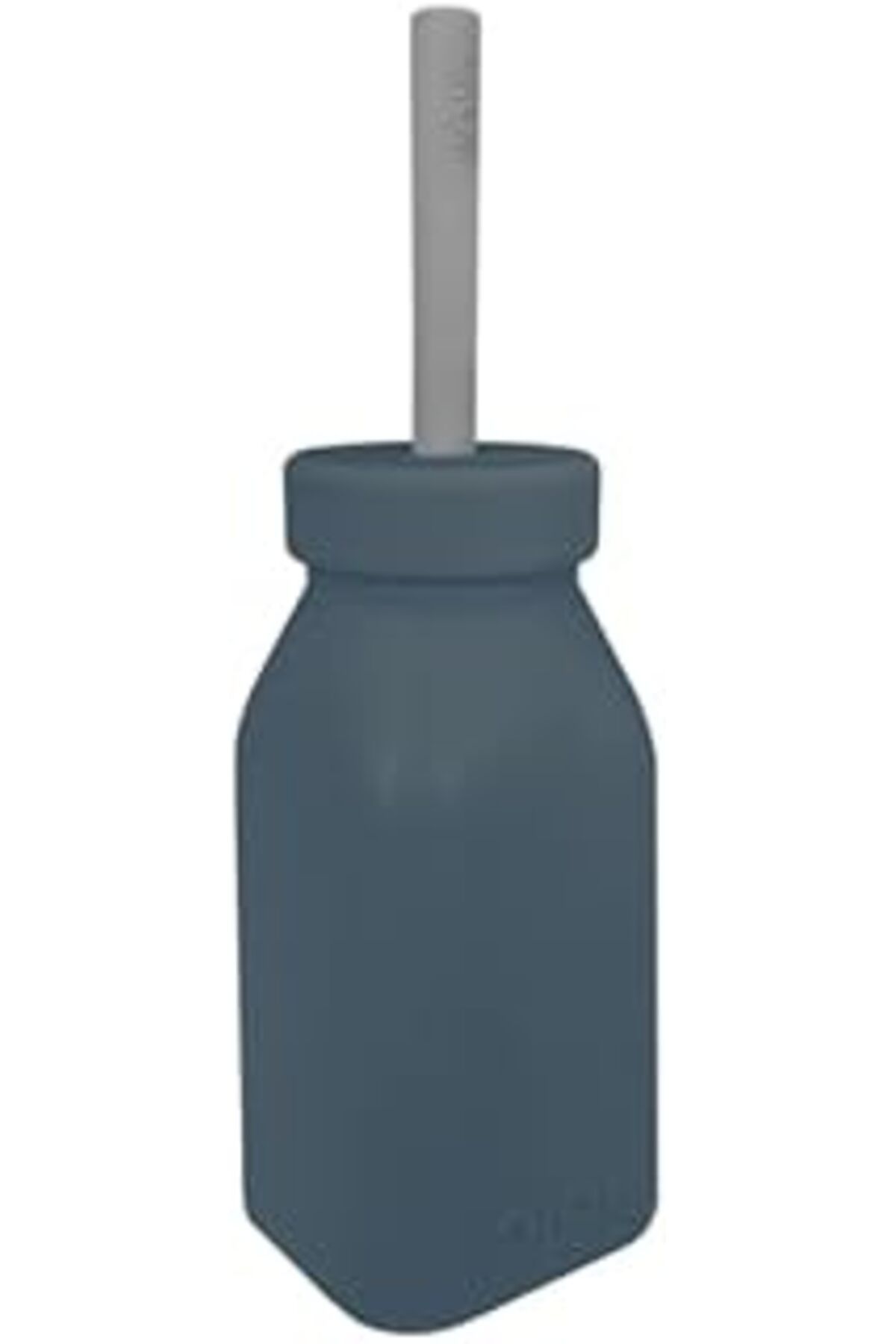Qedii Oioi Silikon Şişe + Pipet Deep Blue