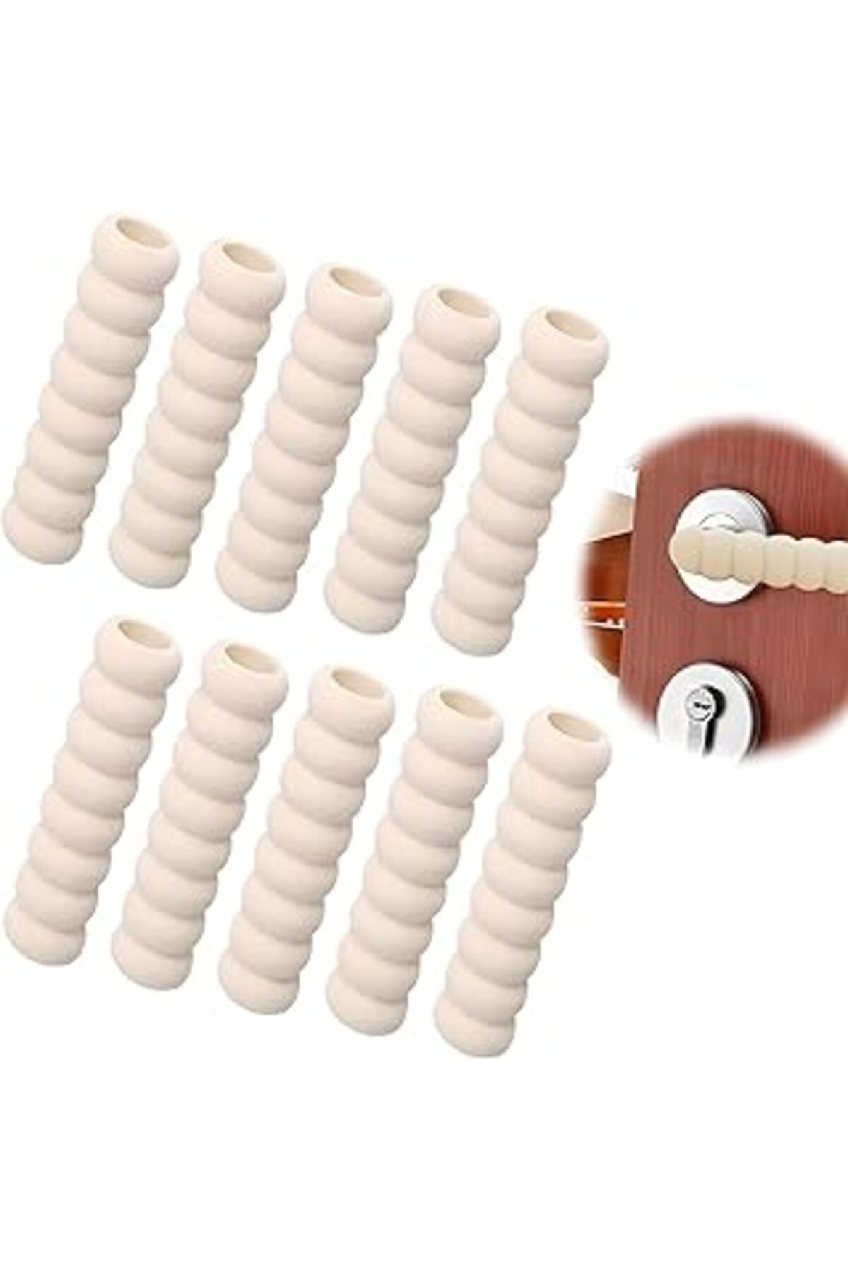 TBSProjects Xspring Kapı Kolu Koruyucu, 10 Paket Kapı Düğmesi Eva Köpük Kapakları, Çarpışma Önleyici Güvenliği,