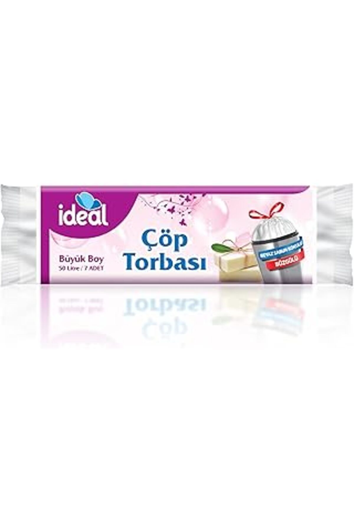 TBSProjects Koroplast Ideal Büzgülü Beyaz Sabun Kokulu Büyük Boy Çöp Torbası - 65x70