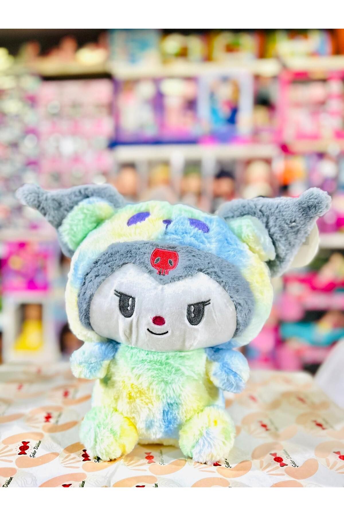 ÖZ KIRTASİYE Kuromi İthal Kumaş Kuromi Peluş Oyuncak Uyku & Oyun Arkadaşı (30cm)
