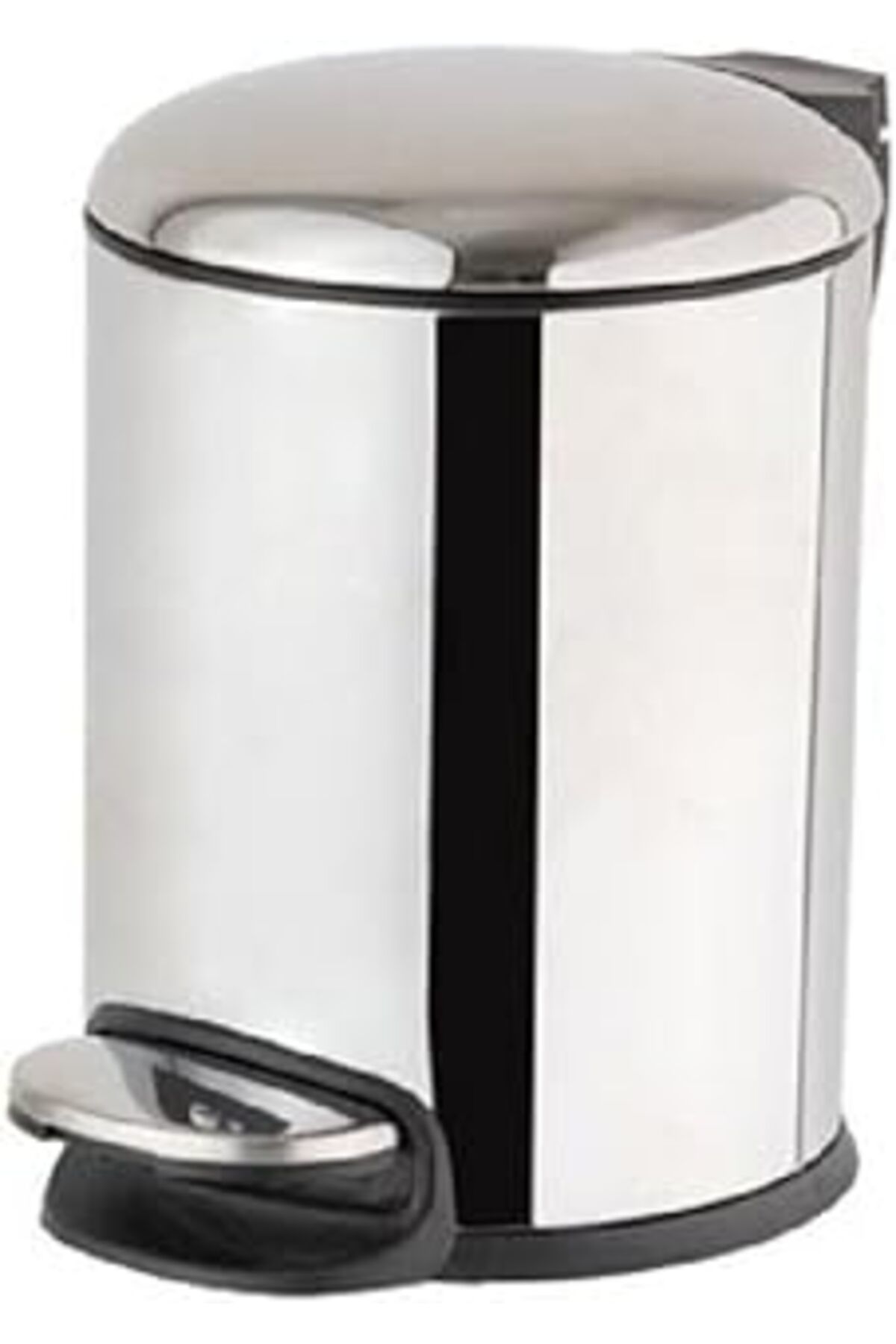 Pazarcan Pedallı Parlak Nikel Çöp Kovası 5 Lt / 310X230X205 Mm